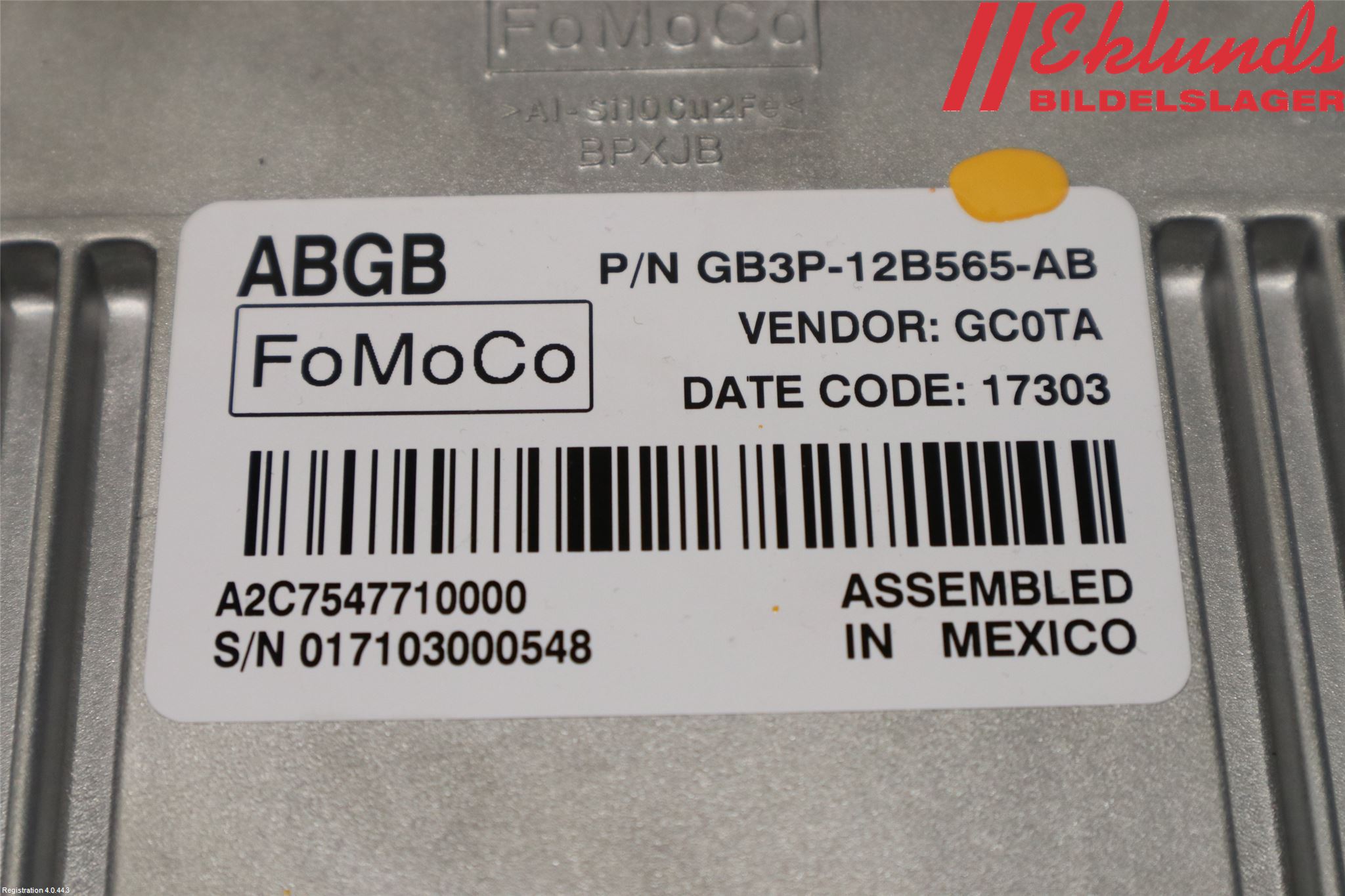 Ford RANGER EU 12-23 Styrenhet Övrigt