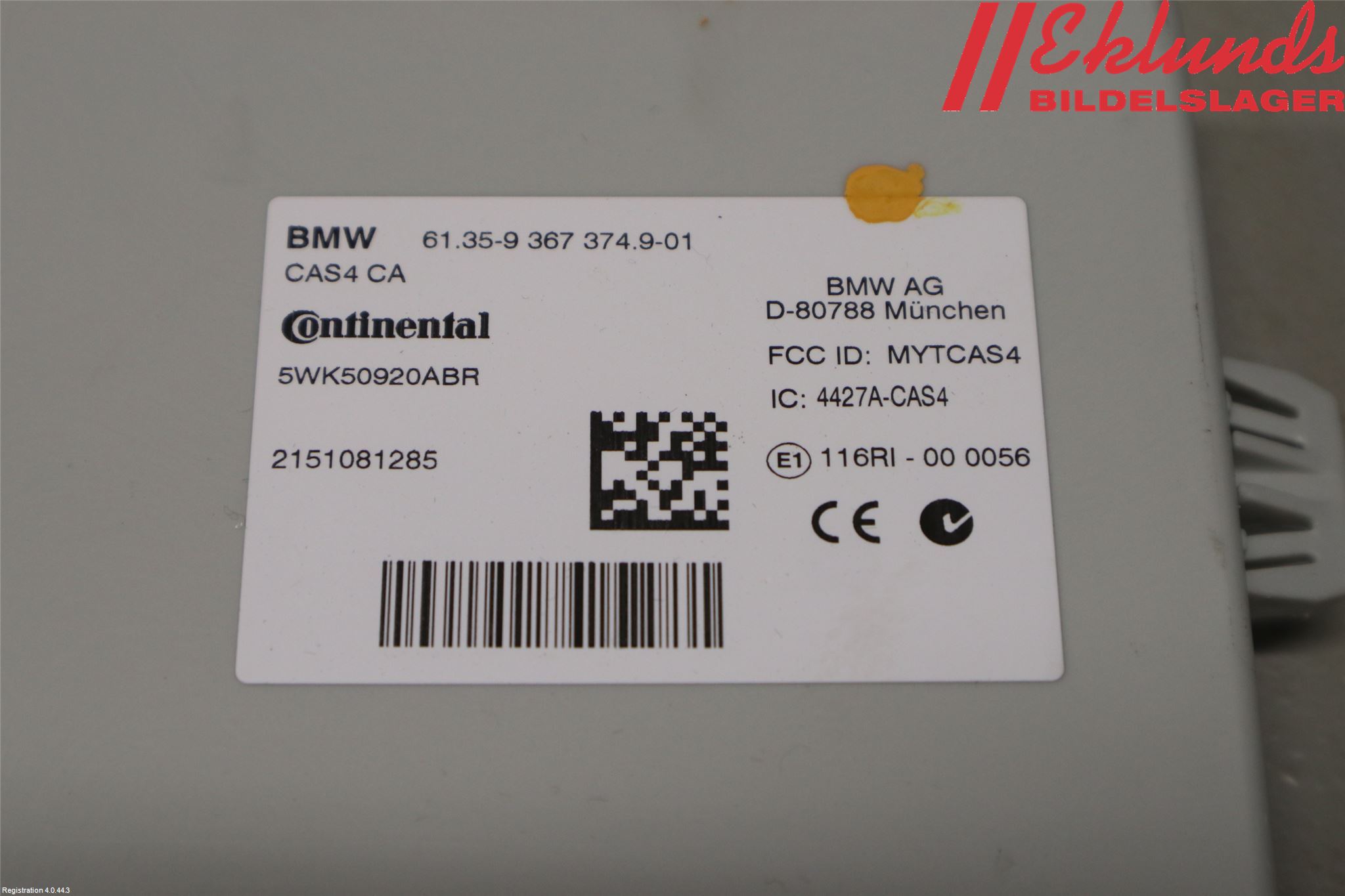 BMW 5 F10/F11/F18 09-17 Styrenhet Övrigt