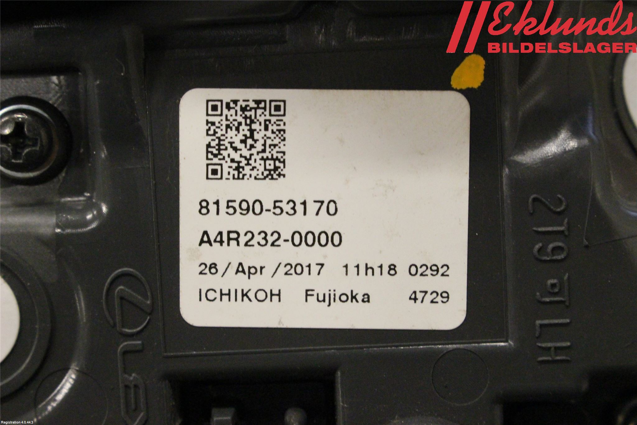 Lexus IS 250/350 14-20 Bakljus Lucka Vä