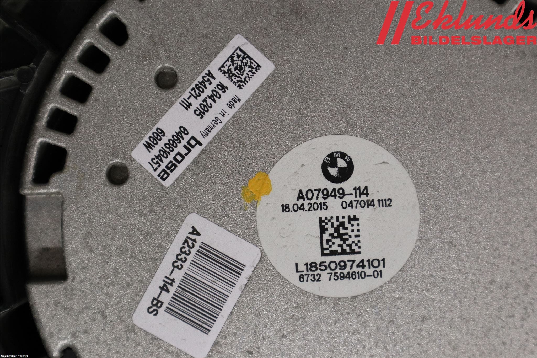 BMW 5 F10/F11/F18 09-17 Kylfläkt El