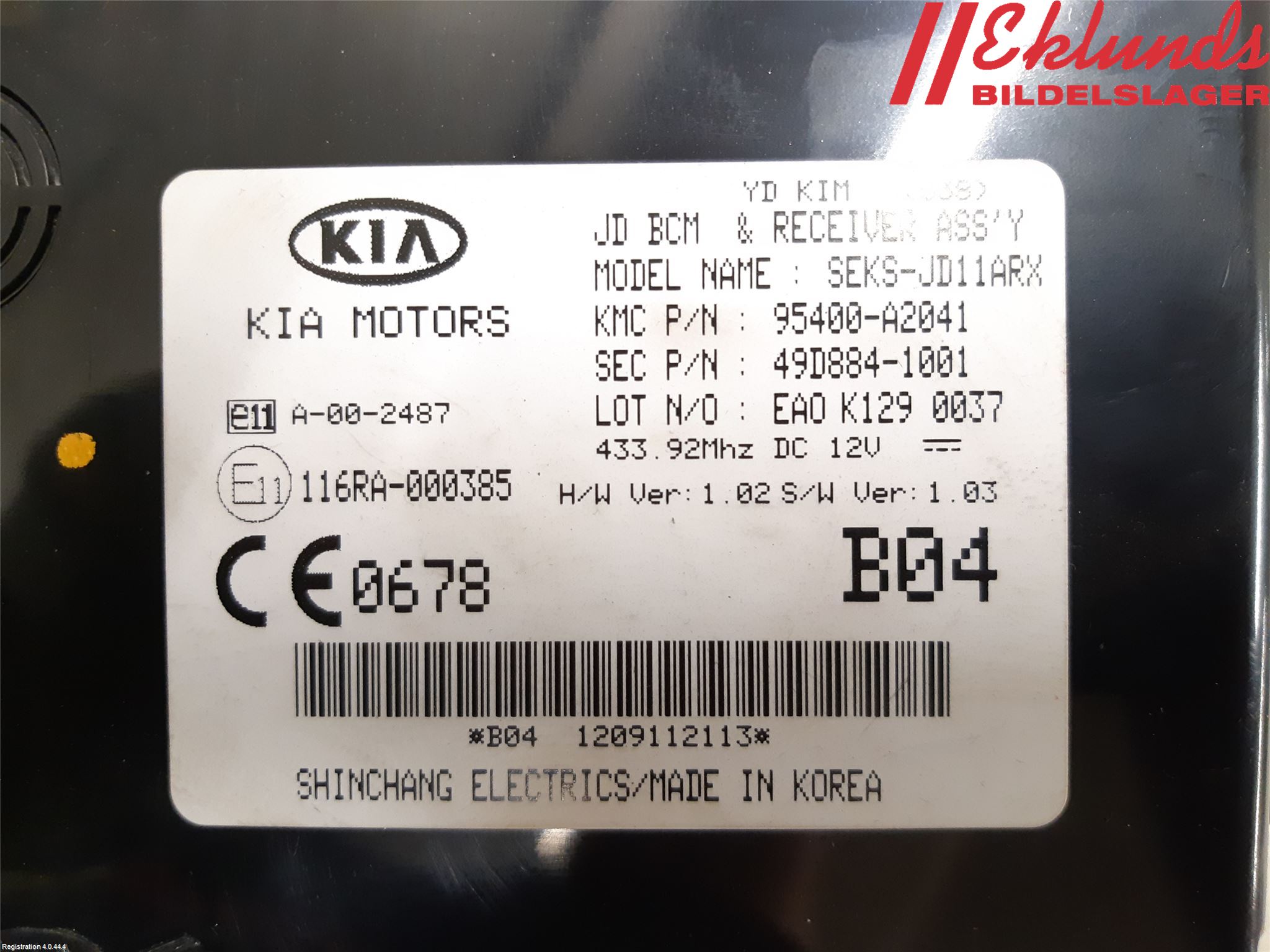 Kia CEED 12-18 Styrenhet Övrigt