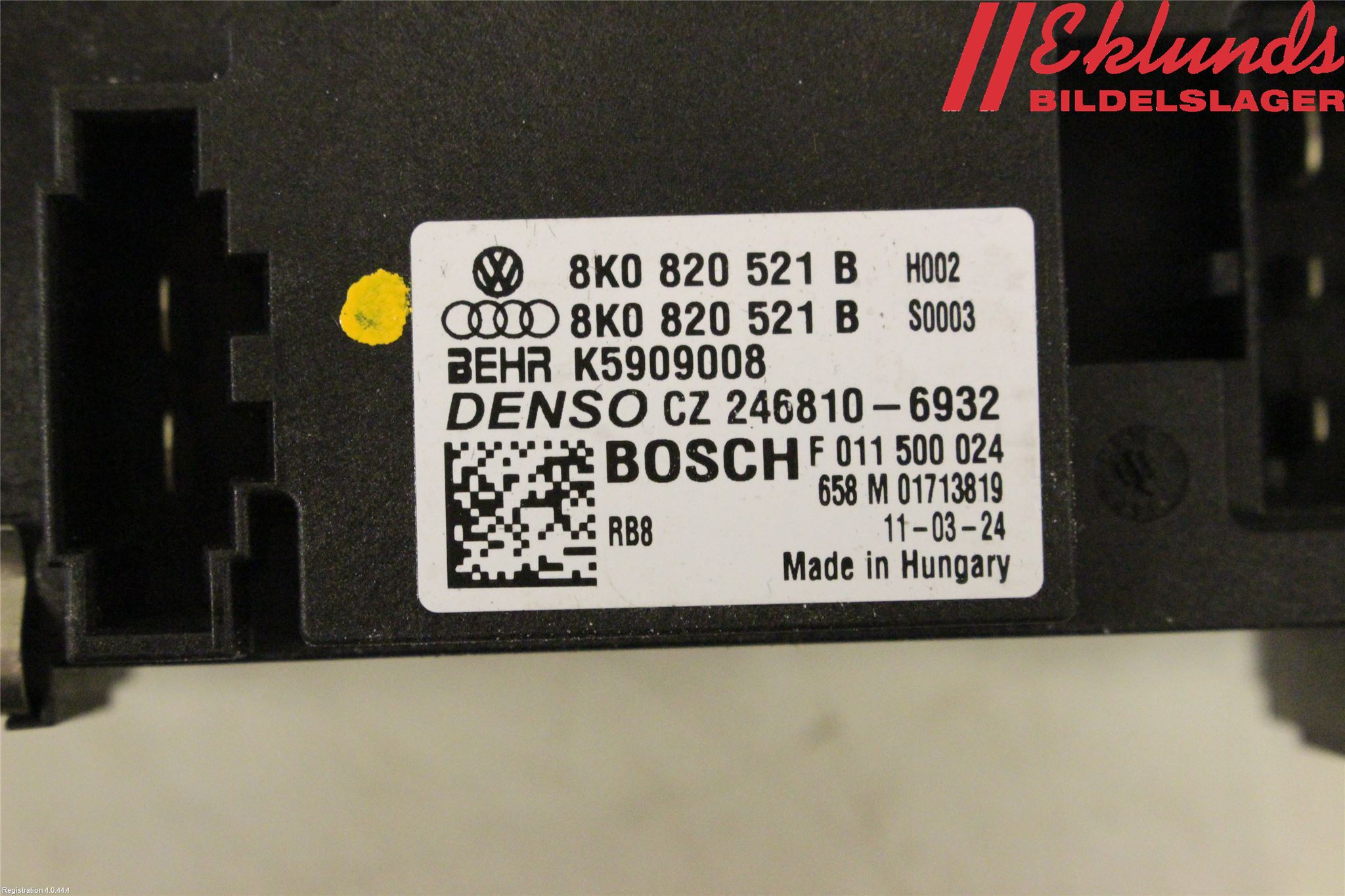 Audi A4/S4 08-11 Värmefläktsmotstånd