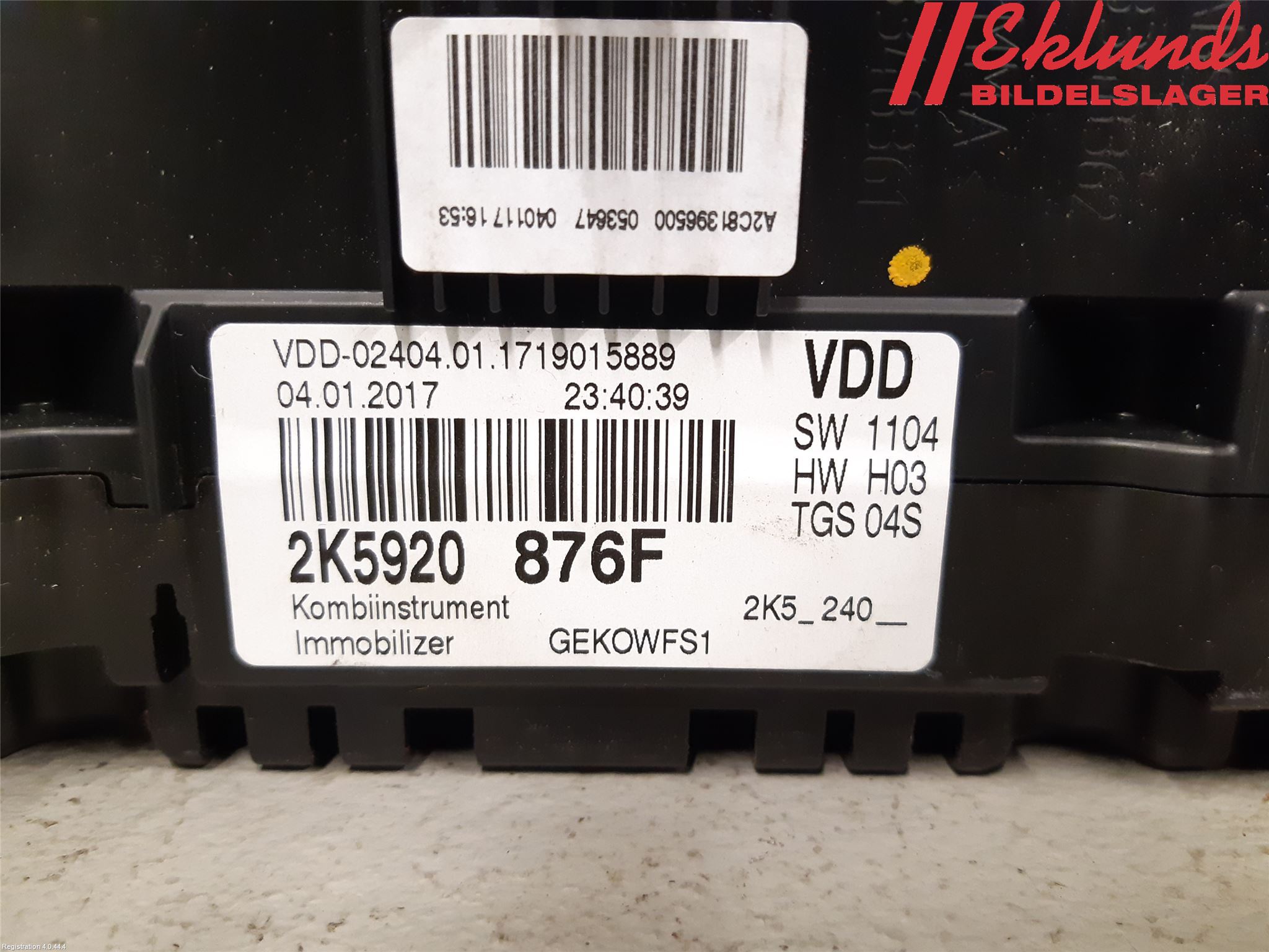 Volkswagen VW CADDY 16-20 Instrument Komb