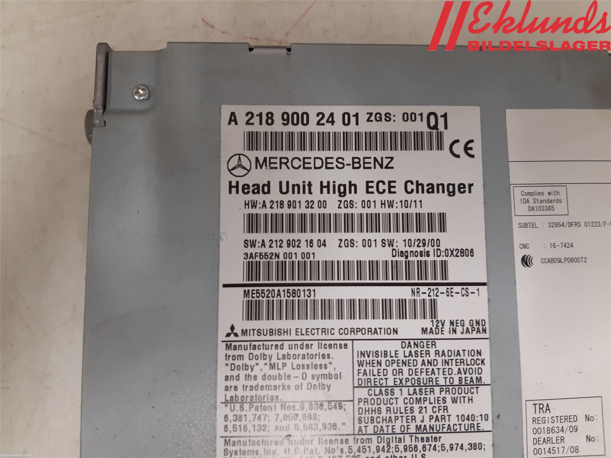 Mercedes-Benz MB CLS (C218/X218) 11-17 Cd Radio - Multimediapanel