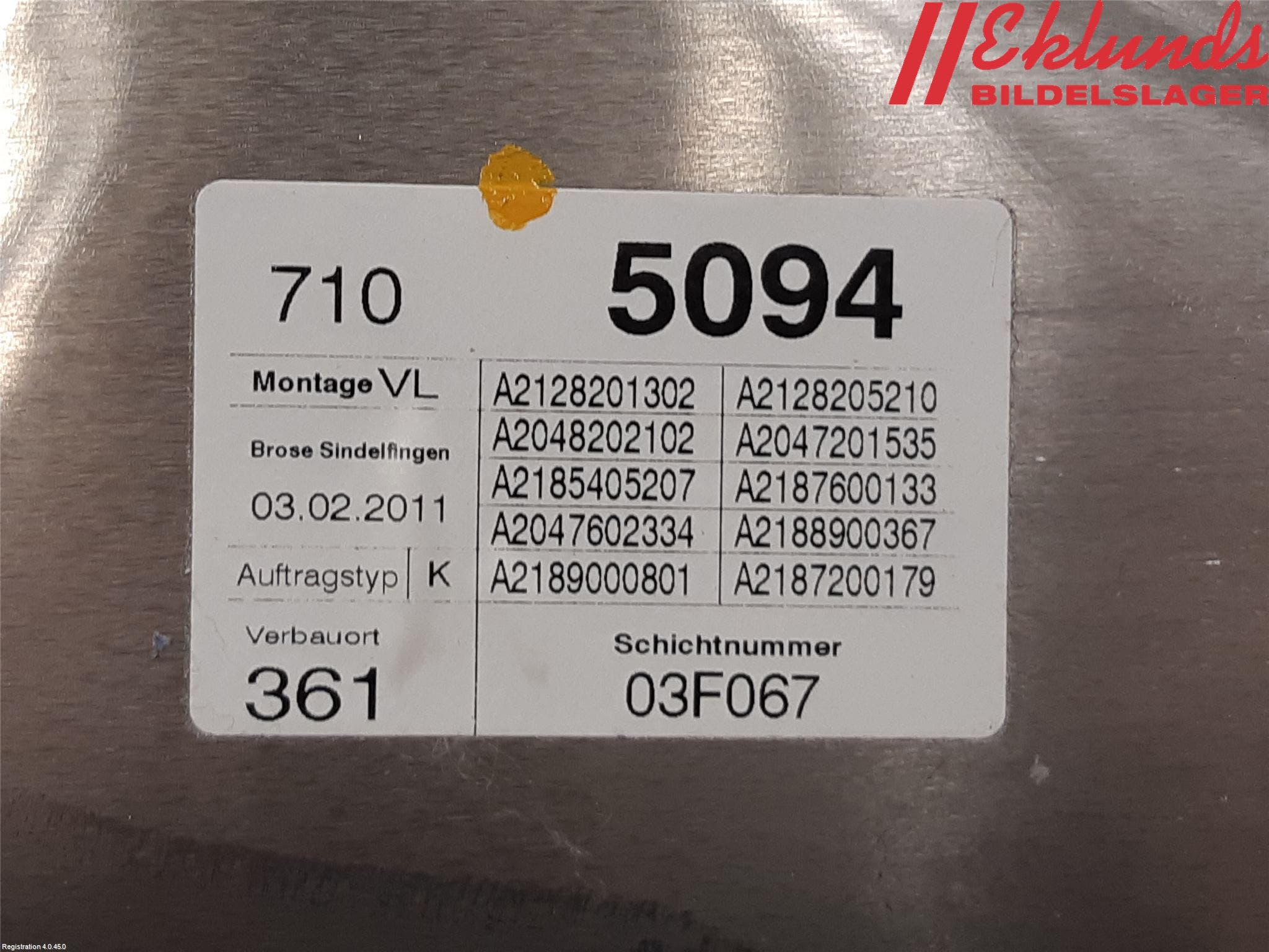 Mercedes-Benz MB CLS (C218/X218) 11-17 Fönsterhiss El Kompl