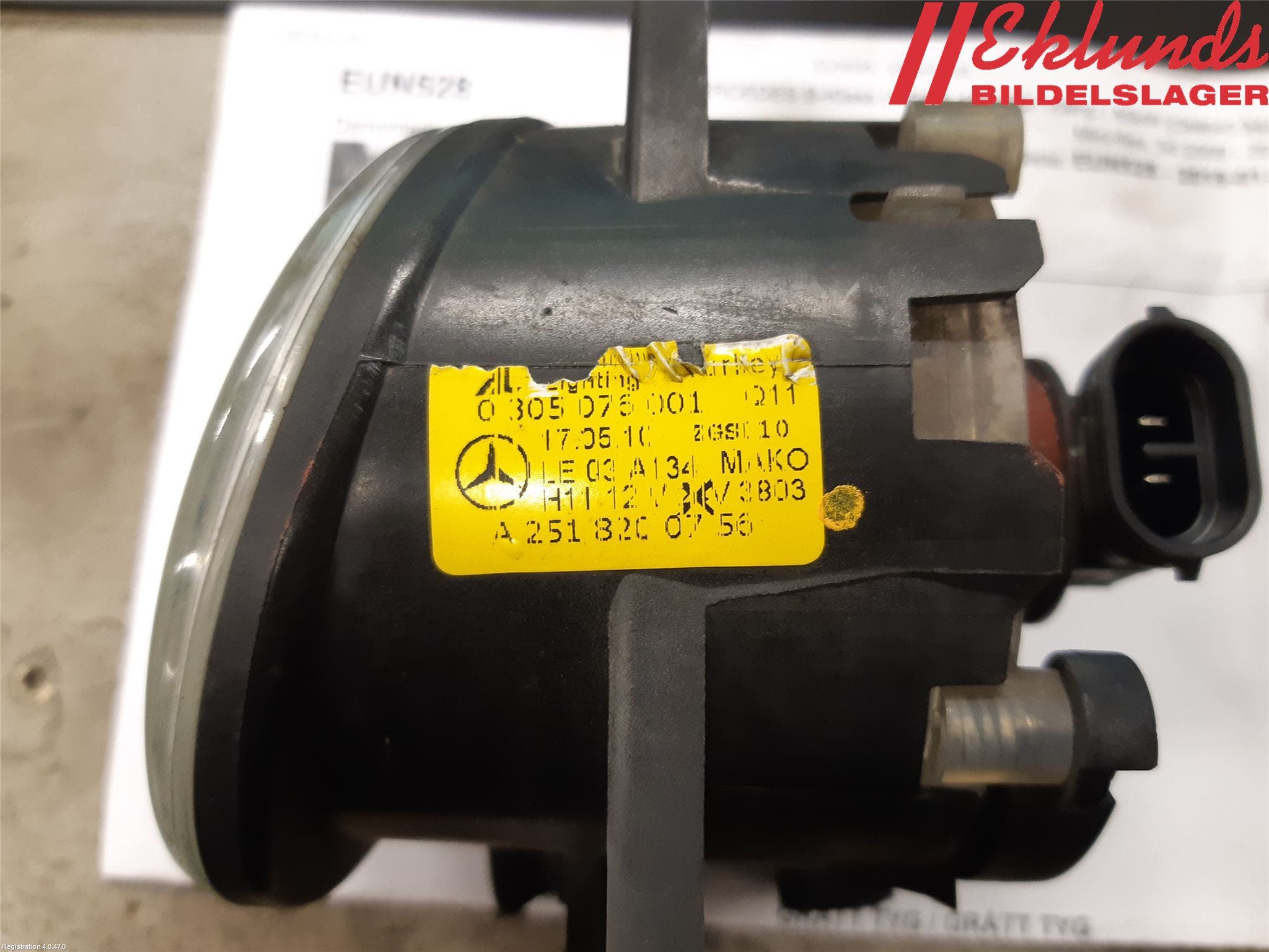 Mercedes-Benz MB B-KLASS (W245) 05-12 Dimljus-Varselljus Fram