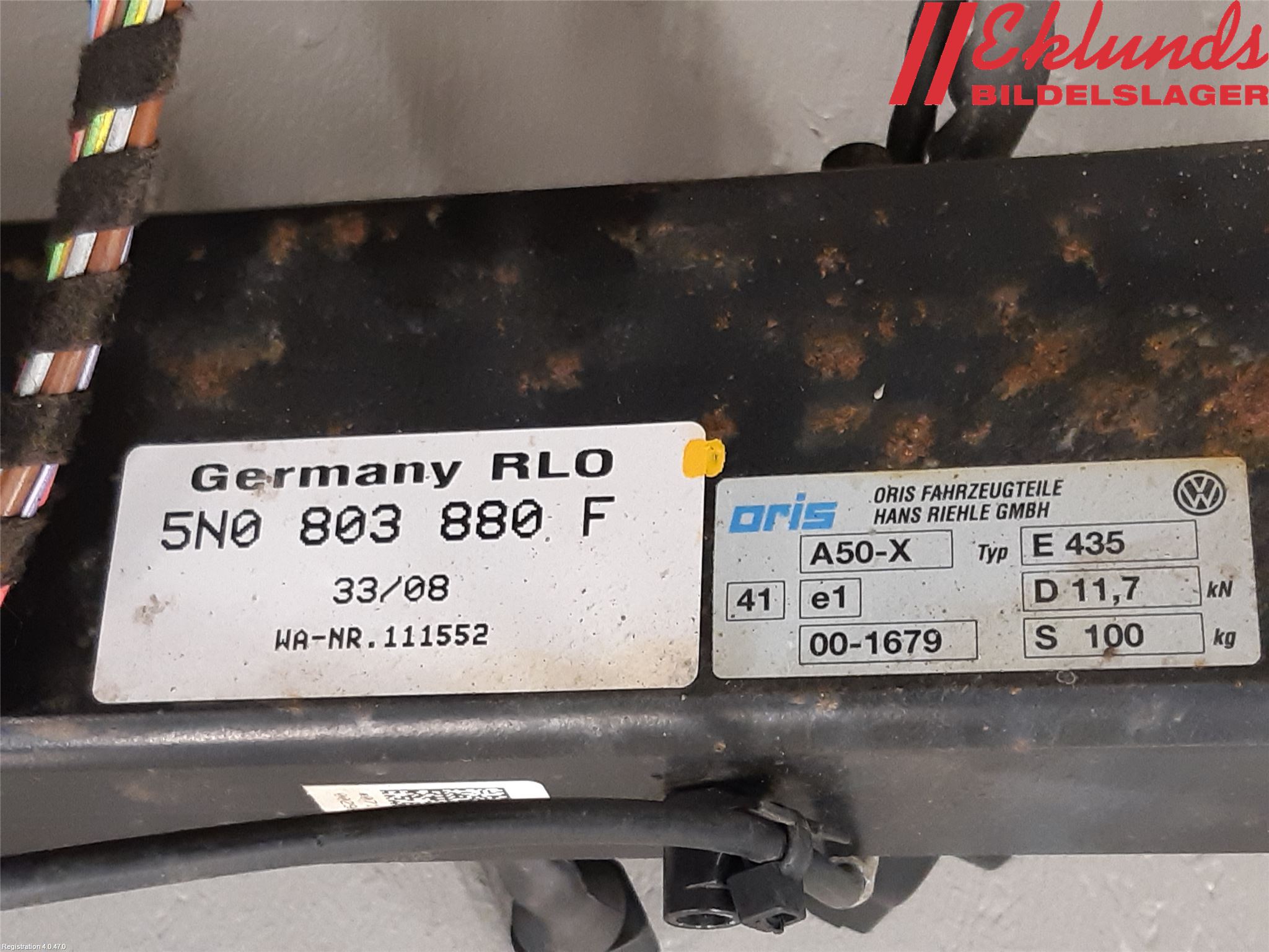 Volkswagen VW TIGUAN 07-16 Dragkrok