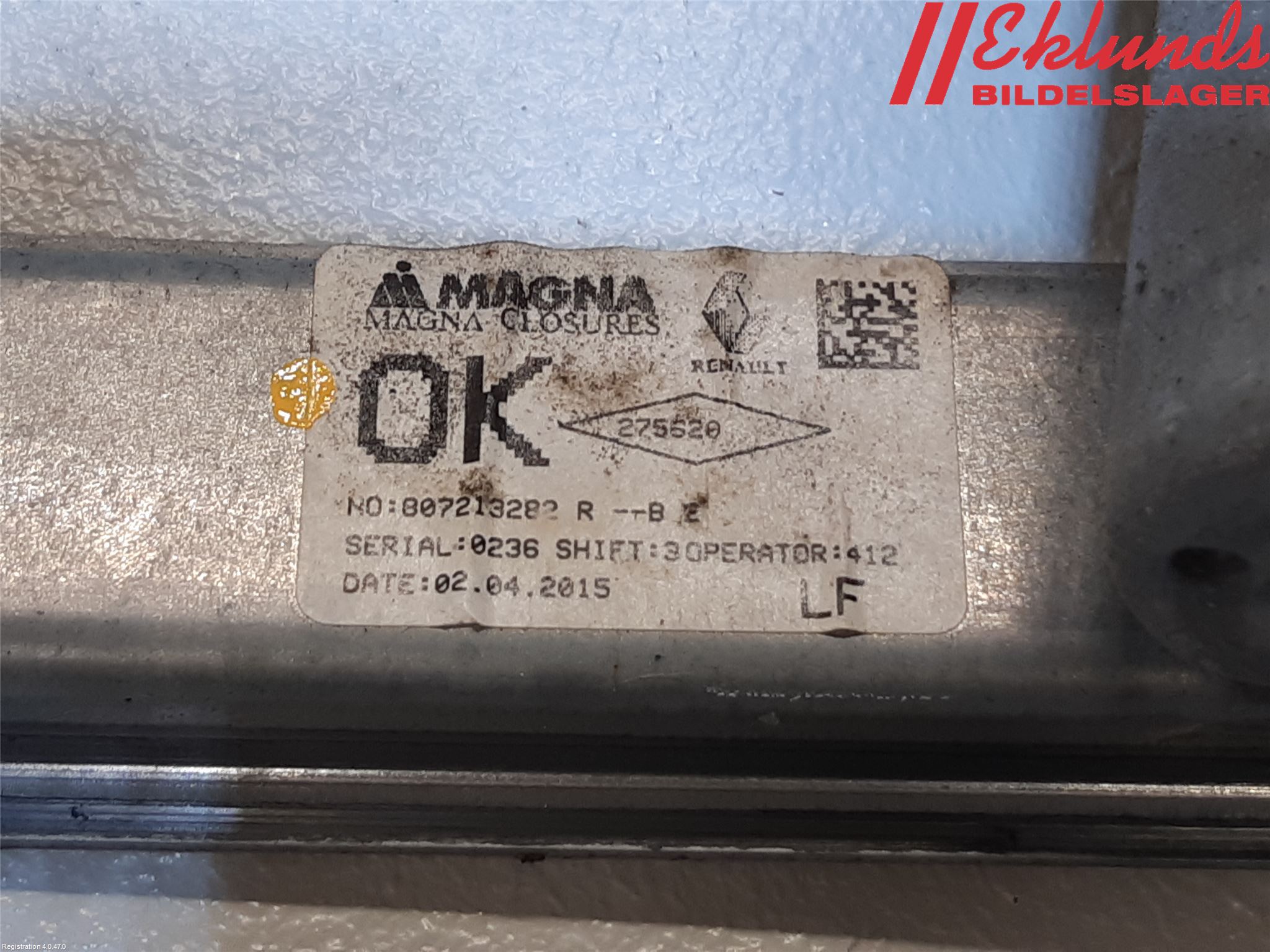 Dacia LOGAN MCV/STEPWAY Fönsterhiss El Kompl