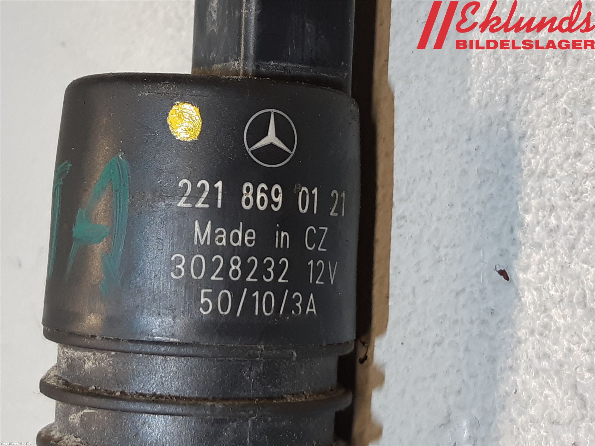 Mercedes-Benz MB CLS (C218/X218) 11-17 Spolarpump Vindruta