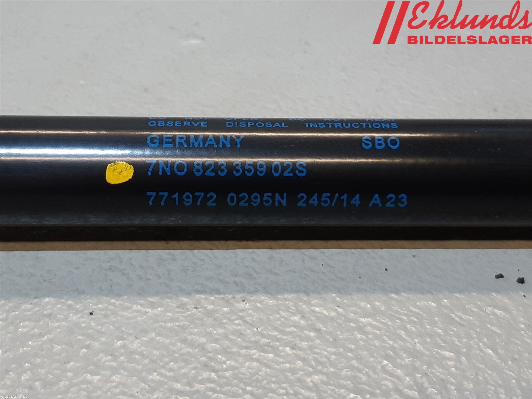 Volkswagen VW SHARAN 11- Gasfjäder Motorhuv