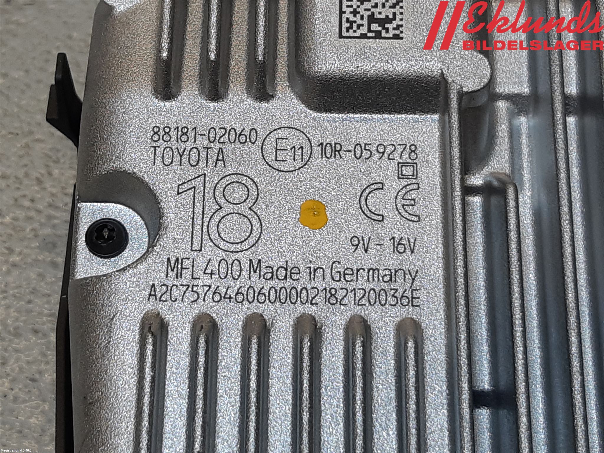 Toyota AURIS 13-19 Sensor Aktivt Kollisionsskydd