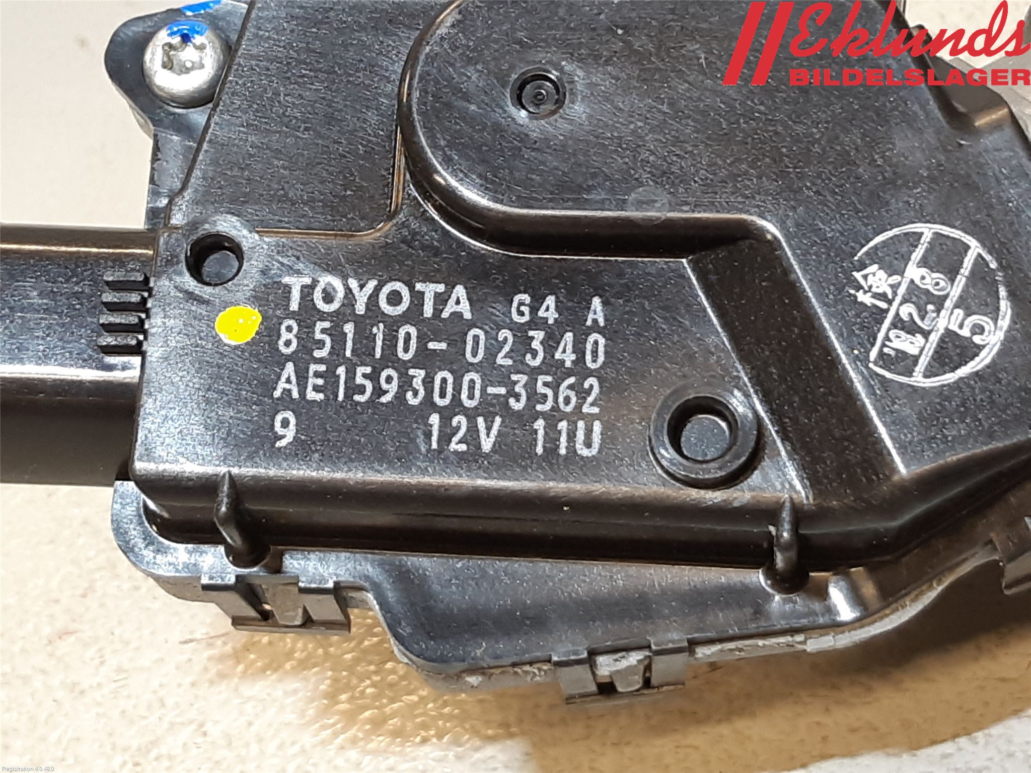 Toyota AURIS 13-19 Torkarmotor Vindruta