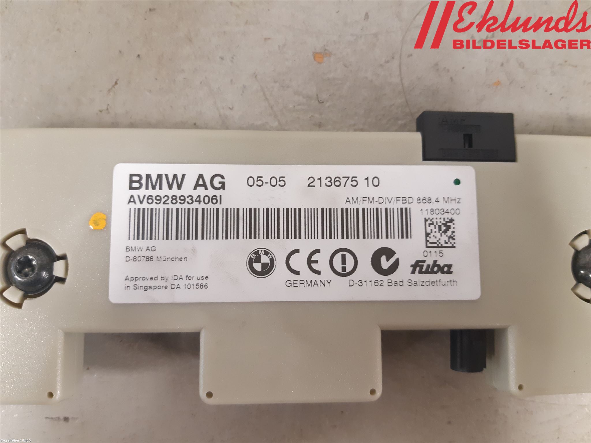 BMW 3 E90/91 SED/TOU 05-12 Antennförstärkare
