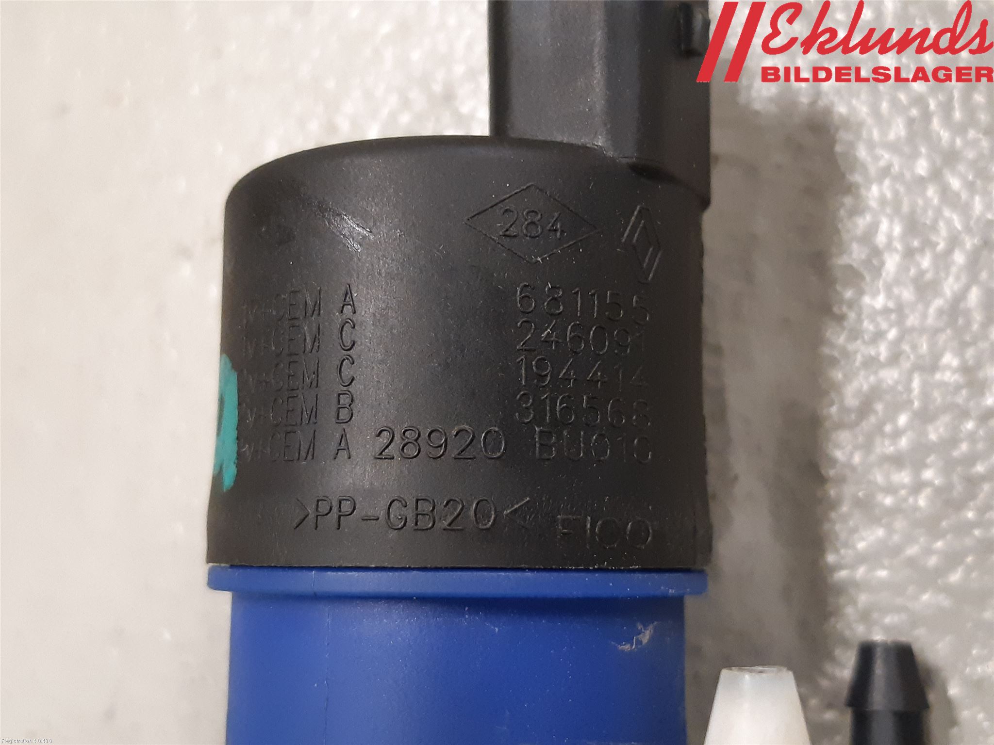 Smart FORTWO III 15-24 Spolarpump Vindruta