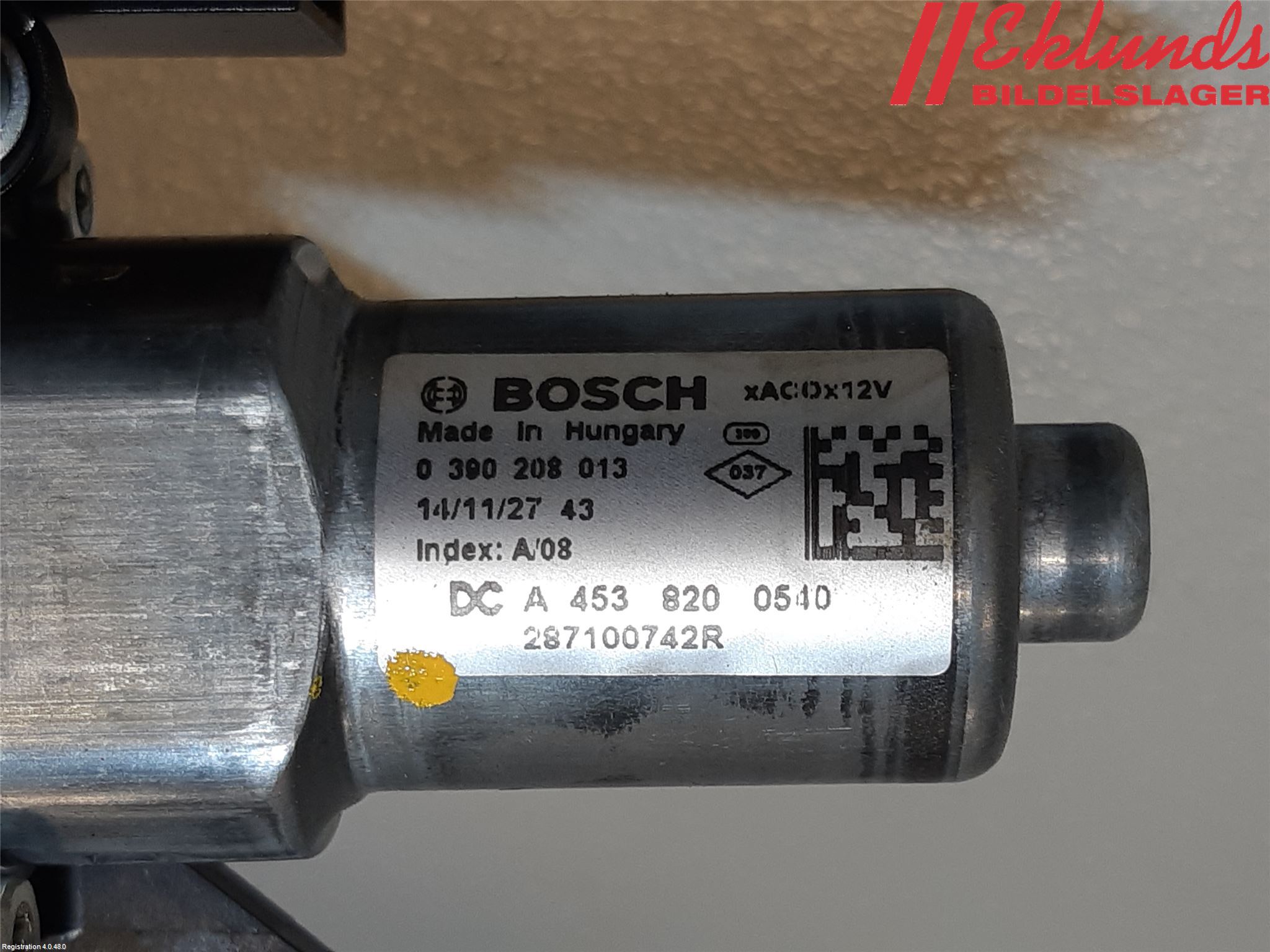 Smart FORTWO III 15-24 Torkarmotor Baklucka