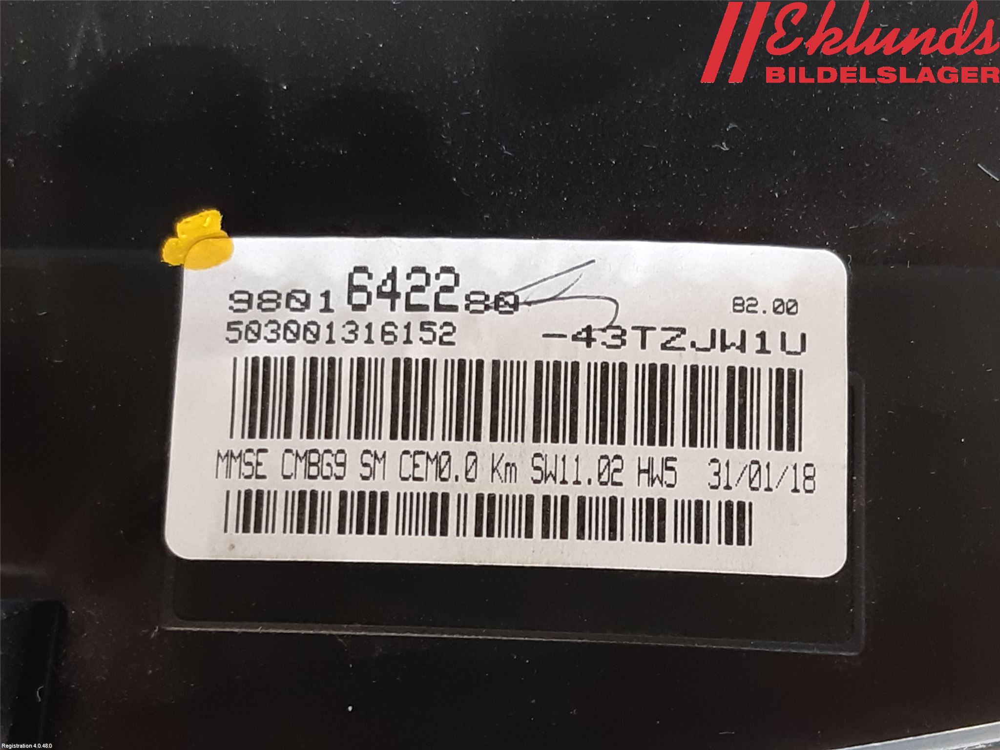 Peugeot PARTNER 16-18 Instrument Komb