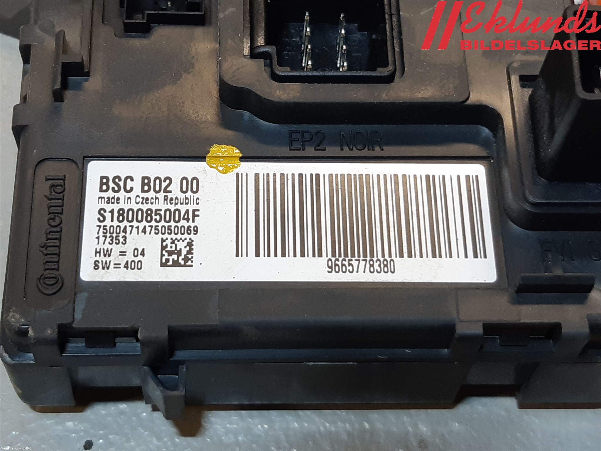 Peugeot PARTNER 16-18 Säkringsdosa-Elcentral