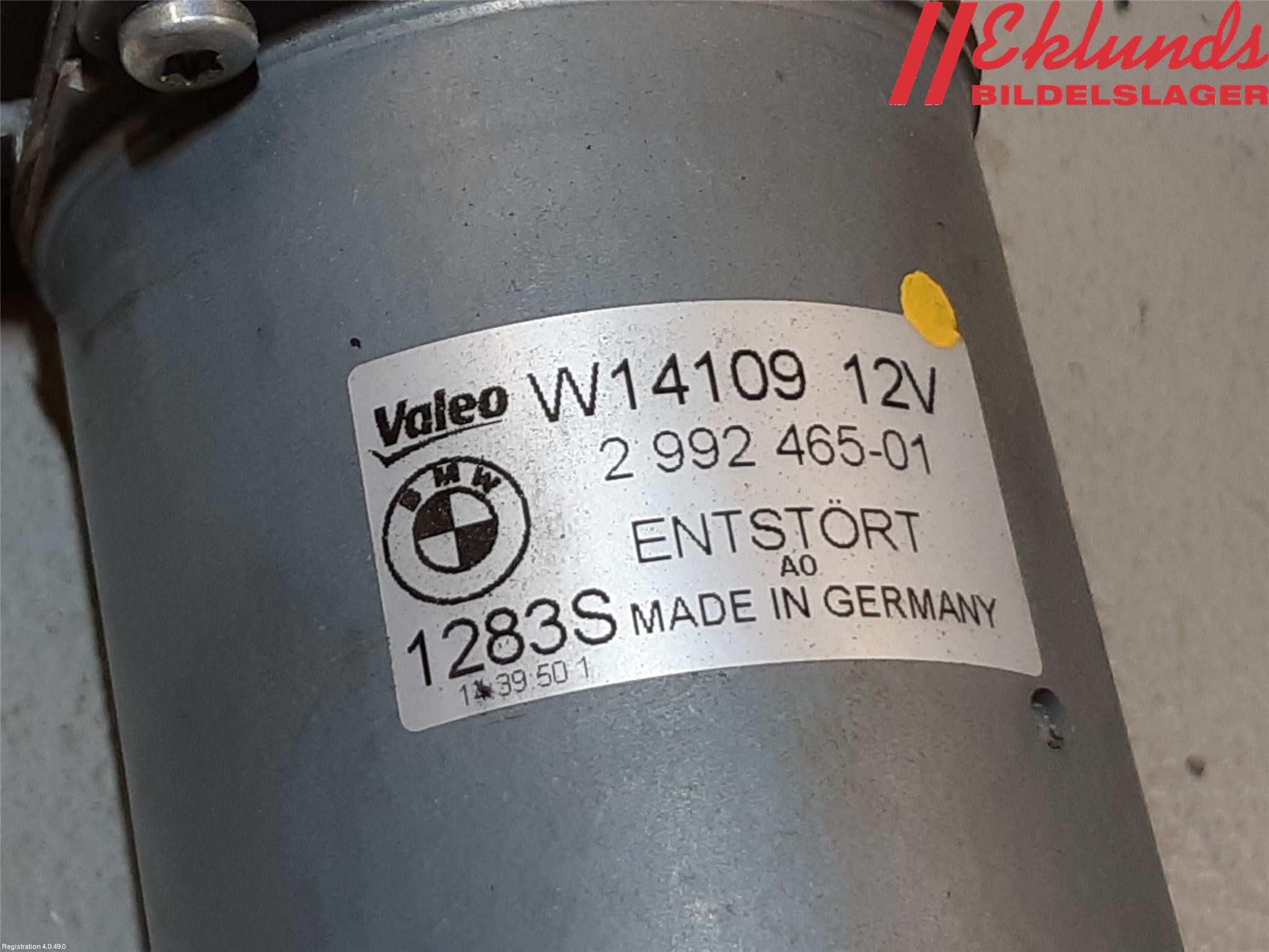 BMW X1 E84 10-15 Torkarmotor Vindruta