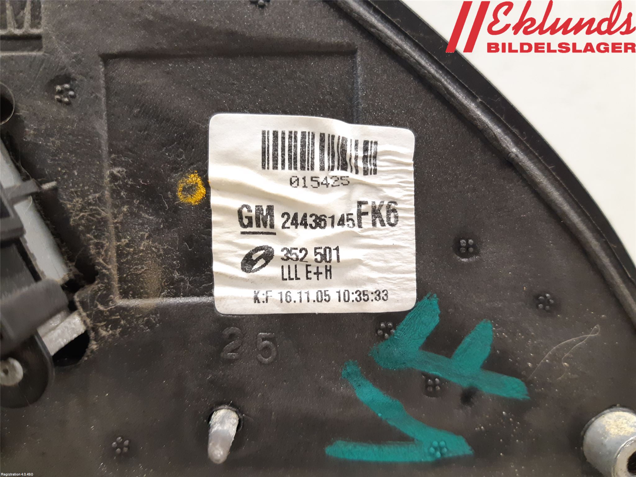 Opel VECTRA C 06-08 Spegel Yttre El Vä