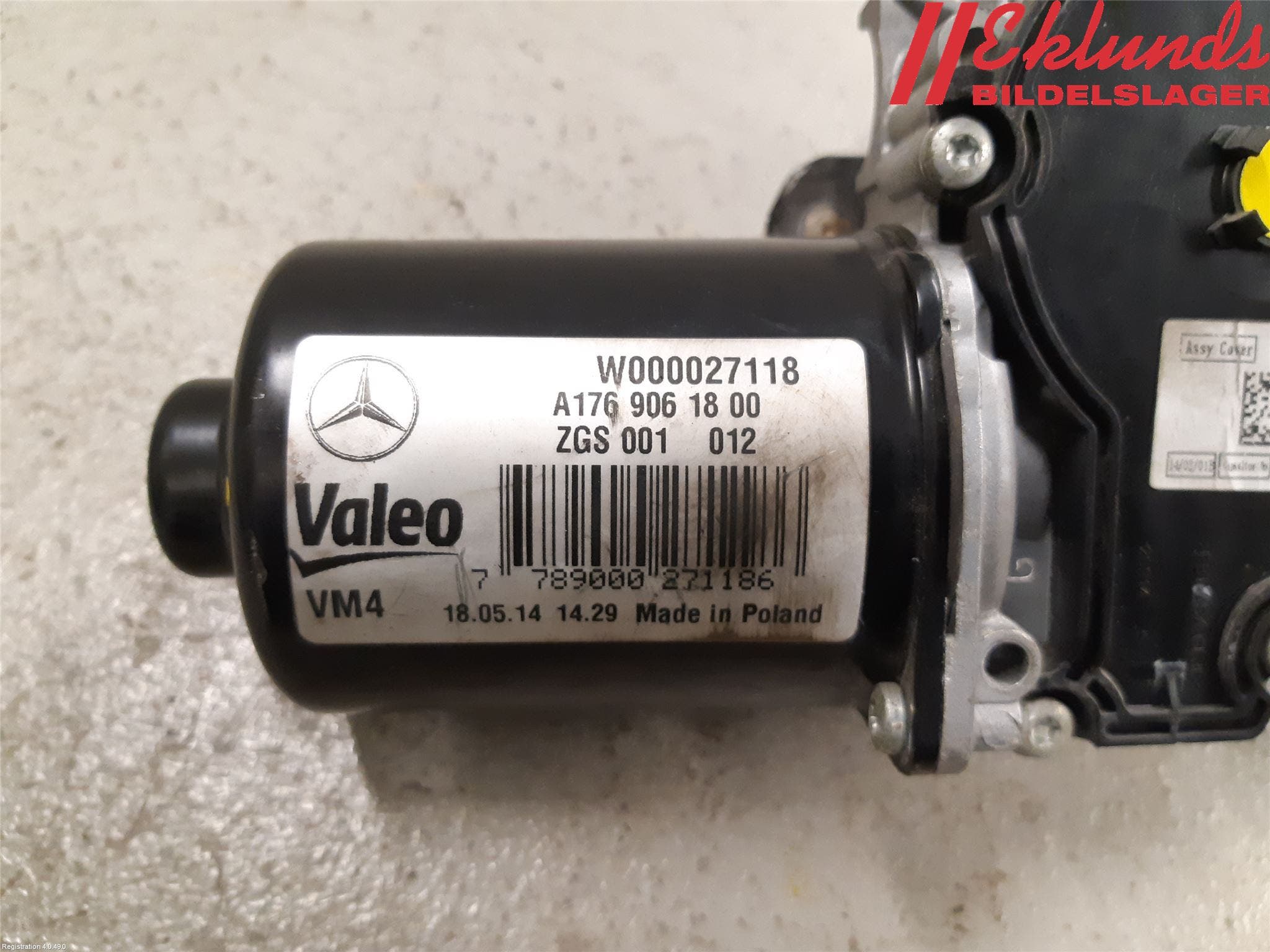 Mercedes-Benz MB CLA-KLASS (C117/X117) 13-19 Torkarmotor Vindruta