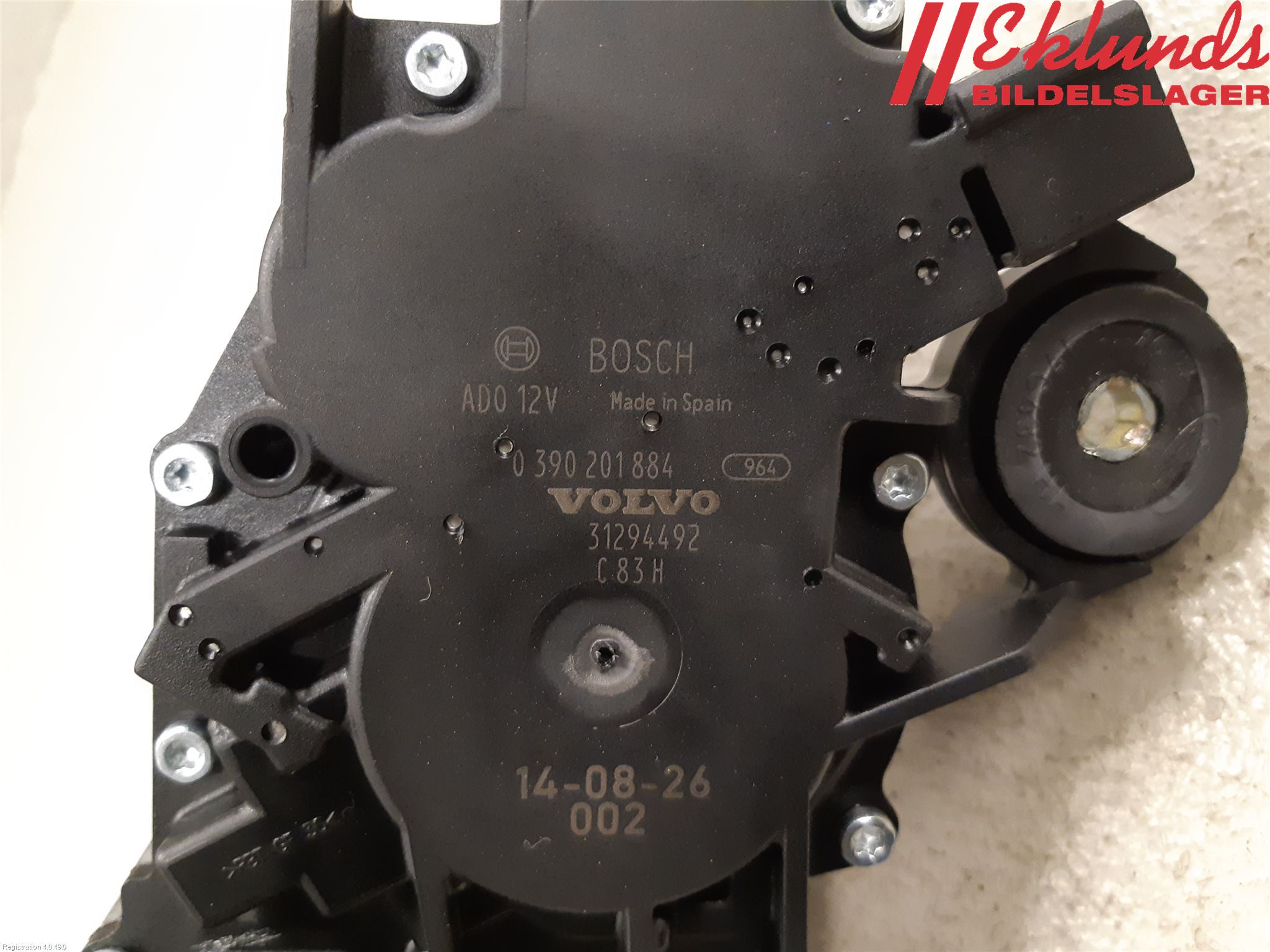 Volvo V60 14-18 Torkarmotor Baklucka