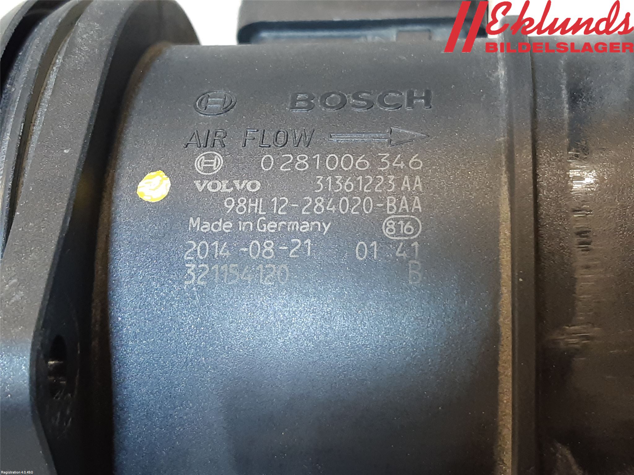 Volvo V60 14-18 Injluftmassamätare