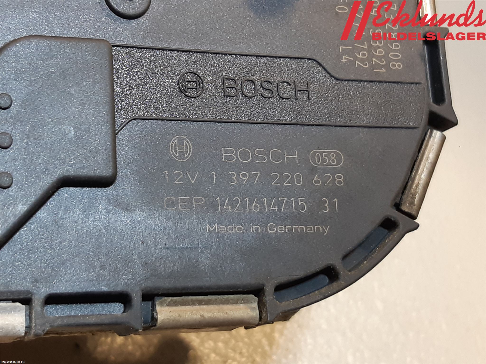 Volvo V60 14-18 Torkarmotor Vindruta