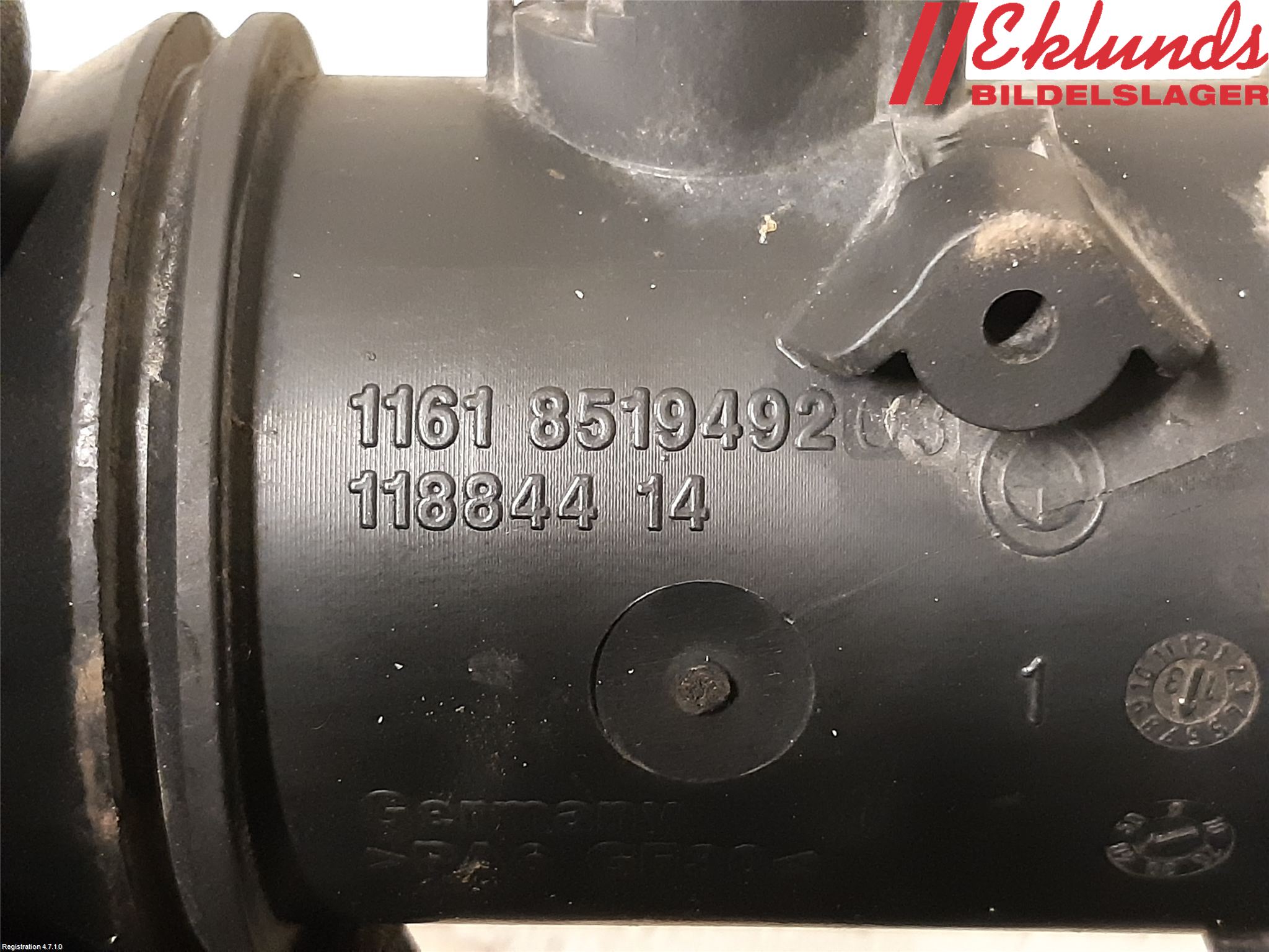 BMW 5 F10/F11/F18 09-17 Laddluft-Intercoolerrör