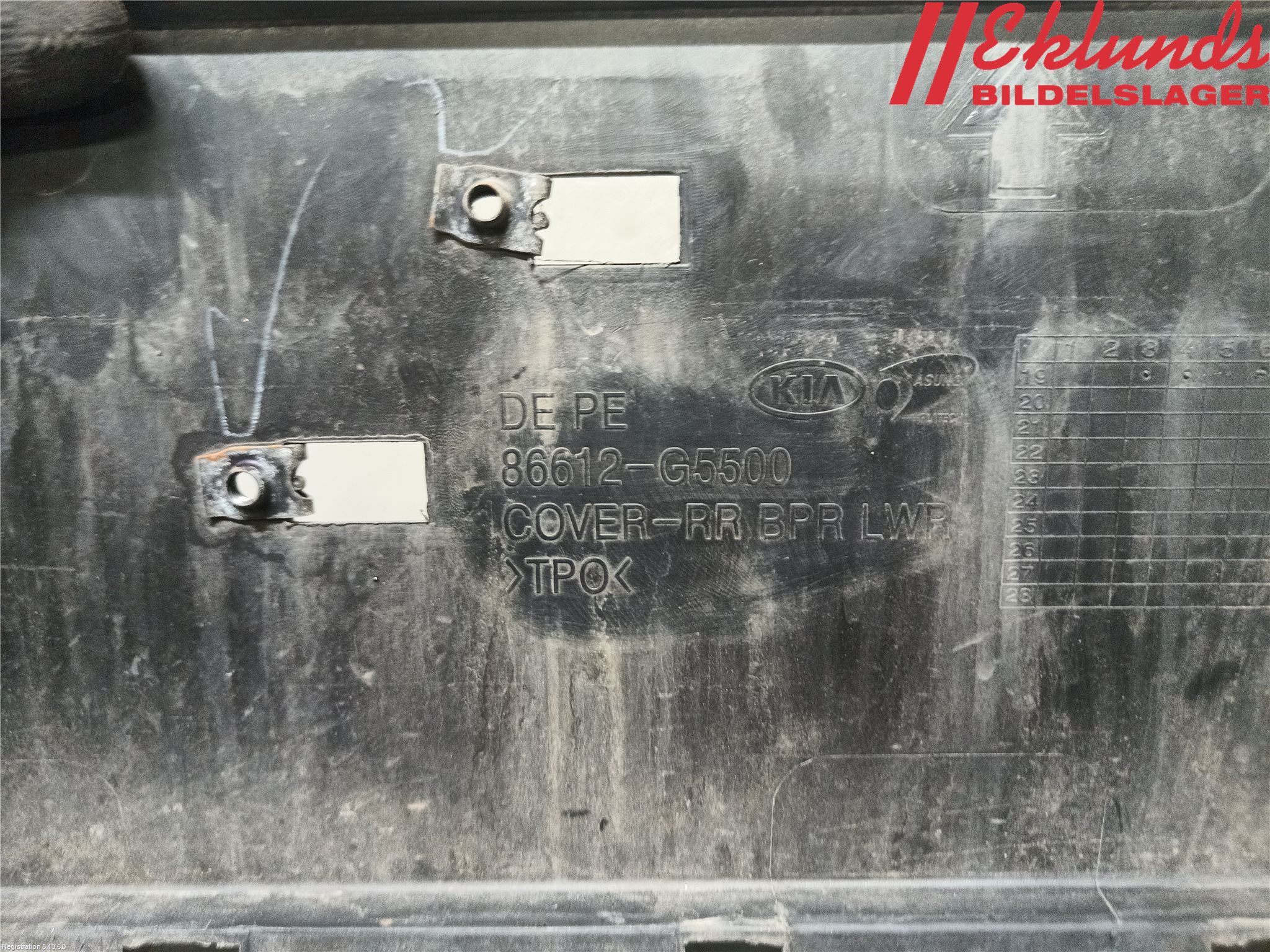 Kia NIRO (DE) 17-22 Stötfångarbeklädnad Bak