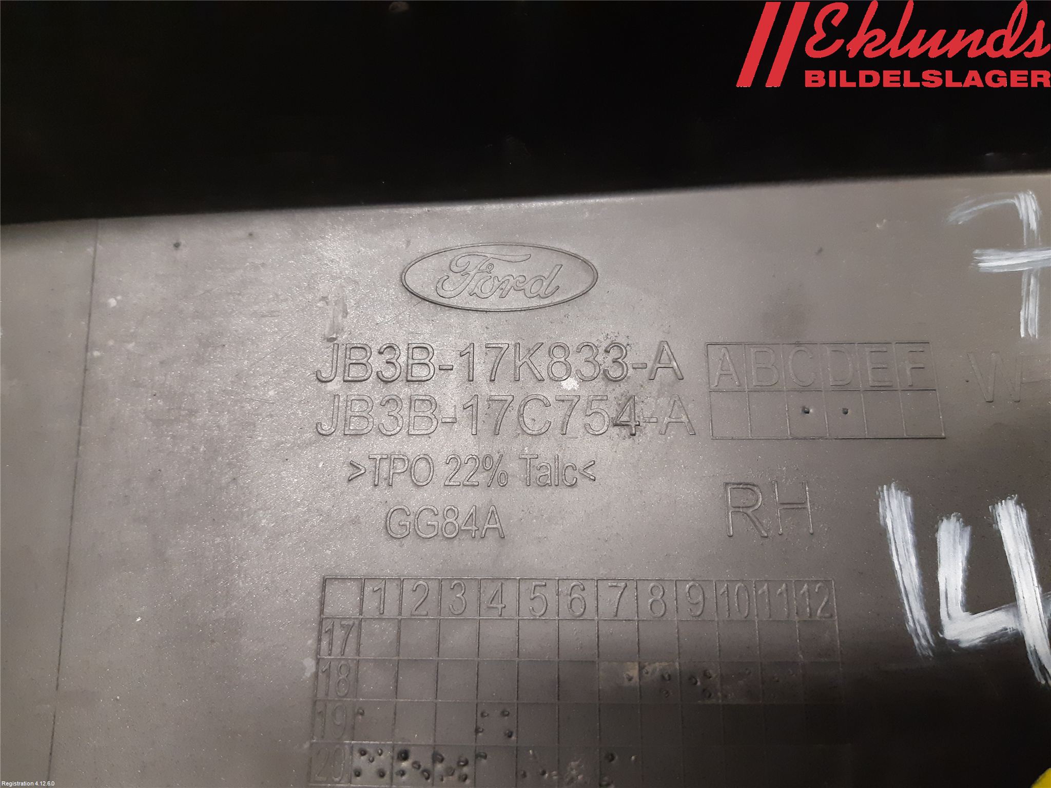 Ford RANGER EU 12-23 Stöt Utfyllnad-List-Grill