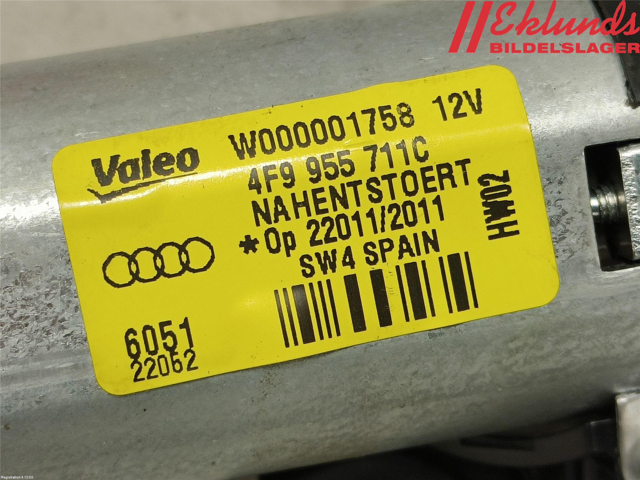 Audi A4 ALLROAD 09-16 Torkarmotor Baklucka