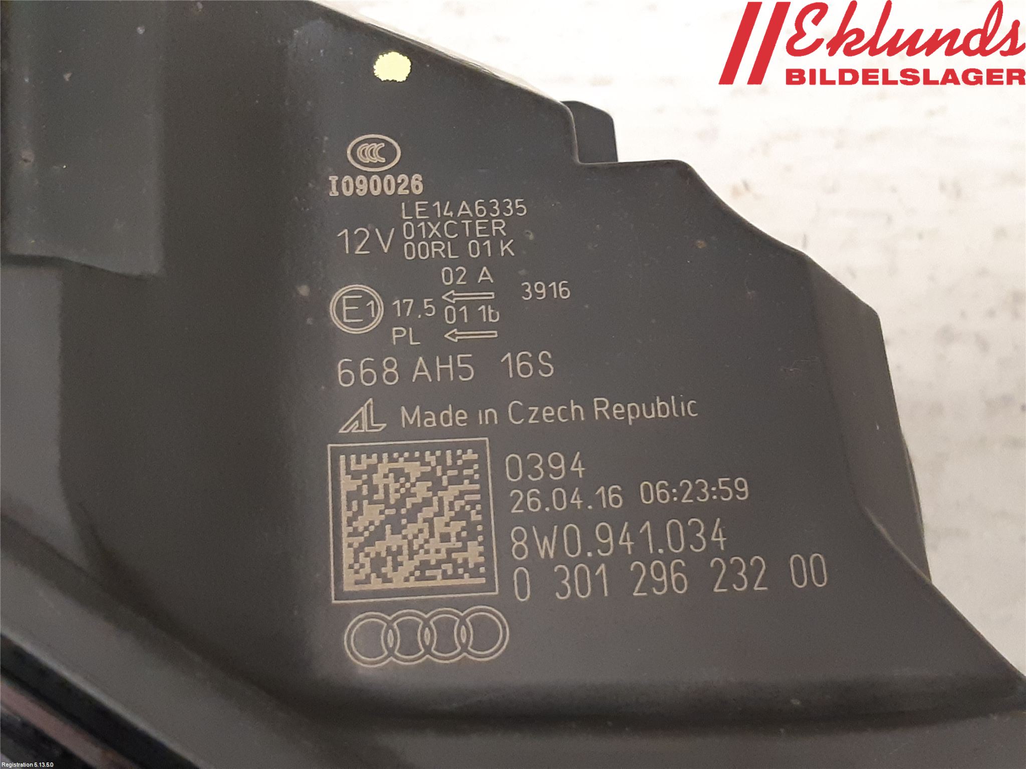 Audi A4/S4 B9 16-19 Strålkastare Höger