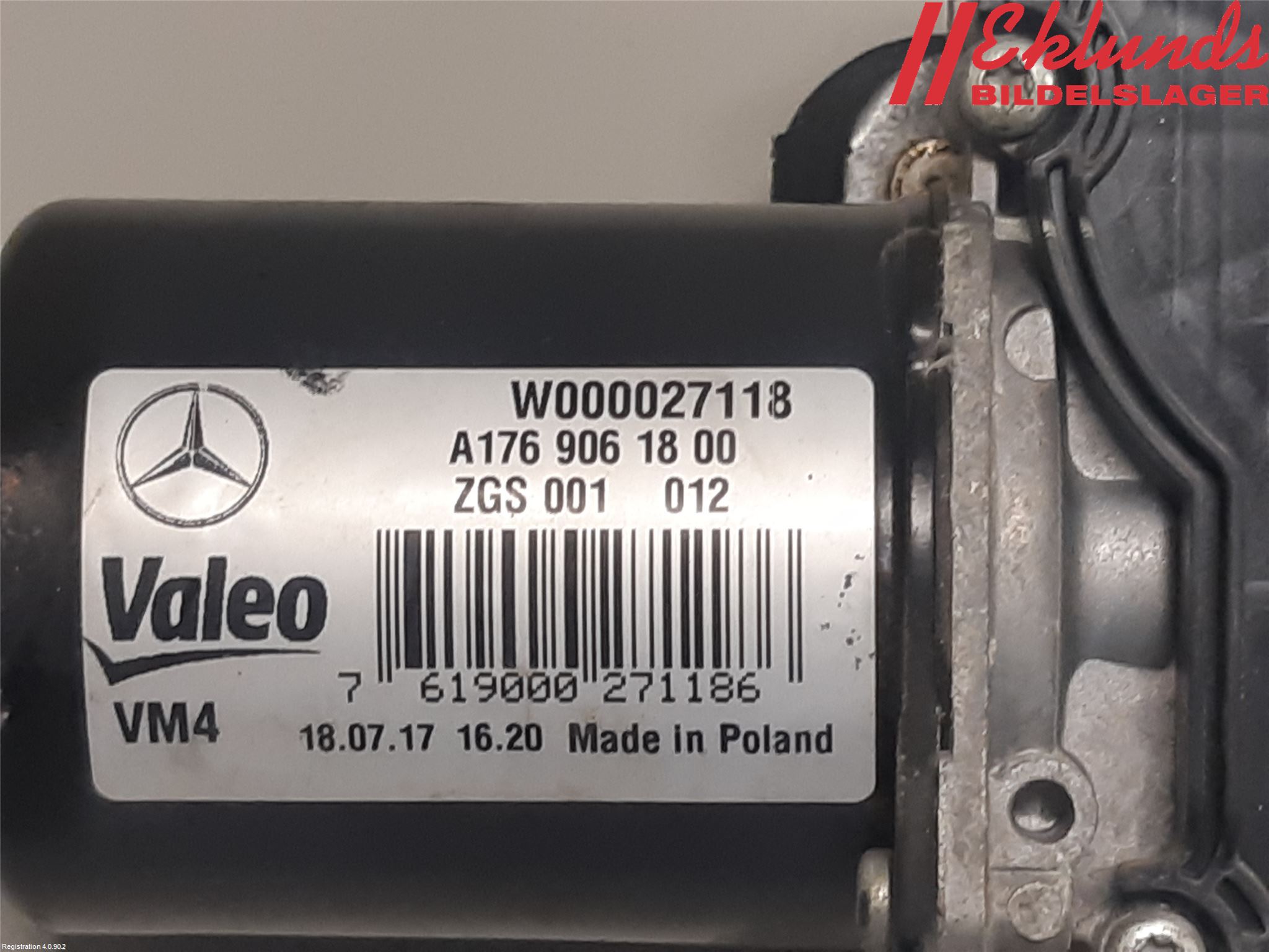 Mercedes-Benz MB CLA-KLASS (C117/X117) 13-19 Torkarmotor Vindruta
