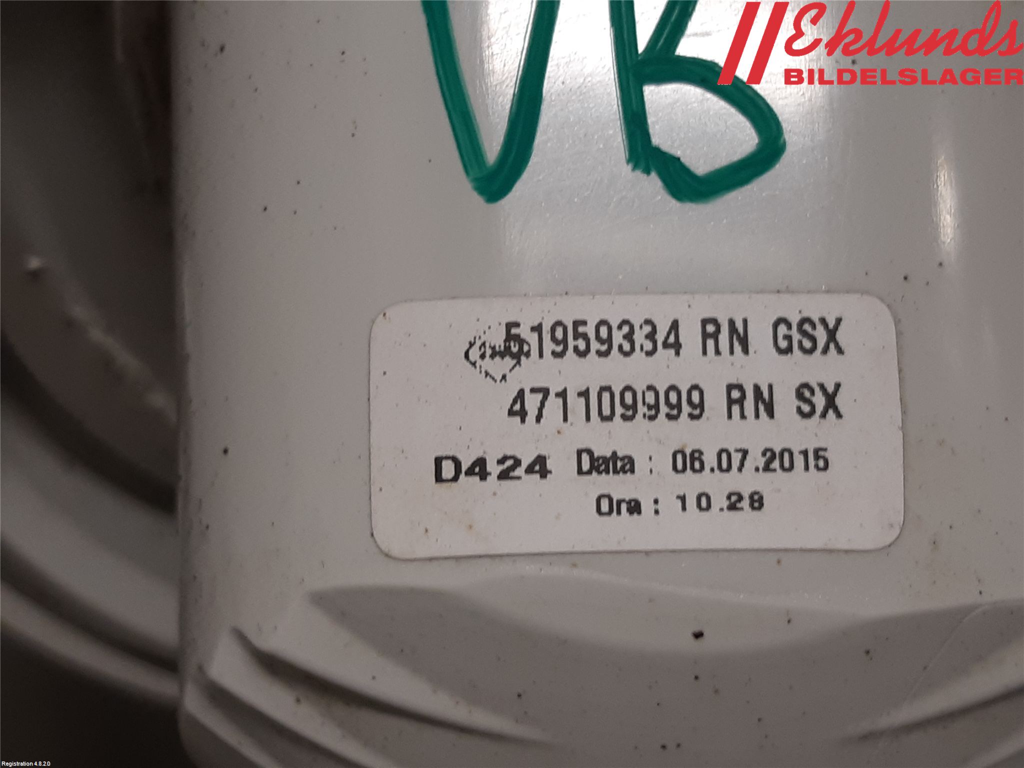 Fiat 500L 13-19 Dimljus/Reflex Bak