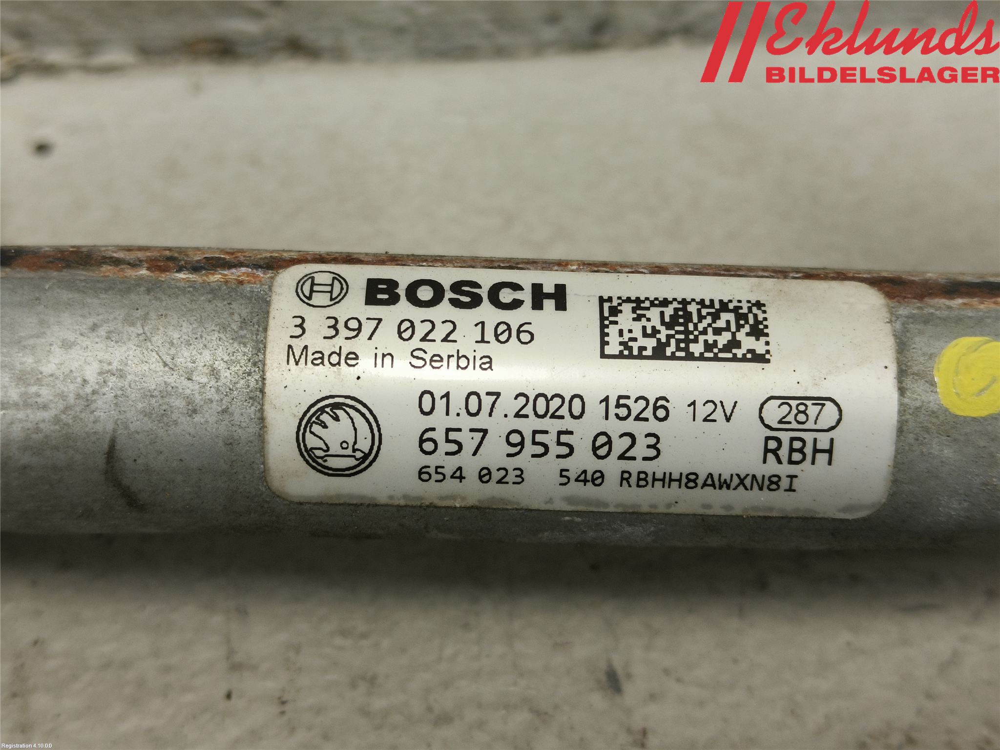 Skoda SCALA 19- Torkarmekanism Vindruta