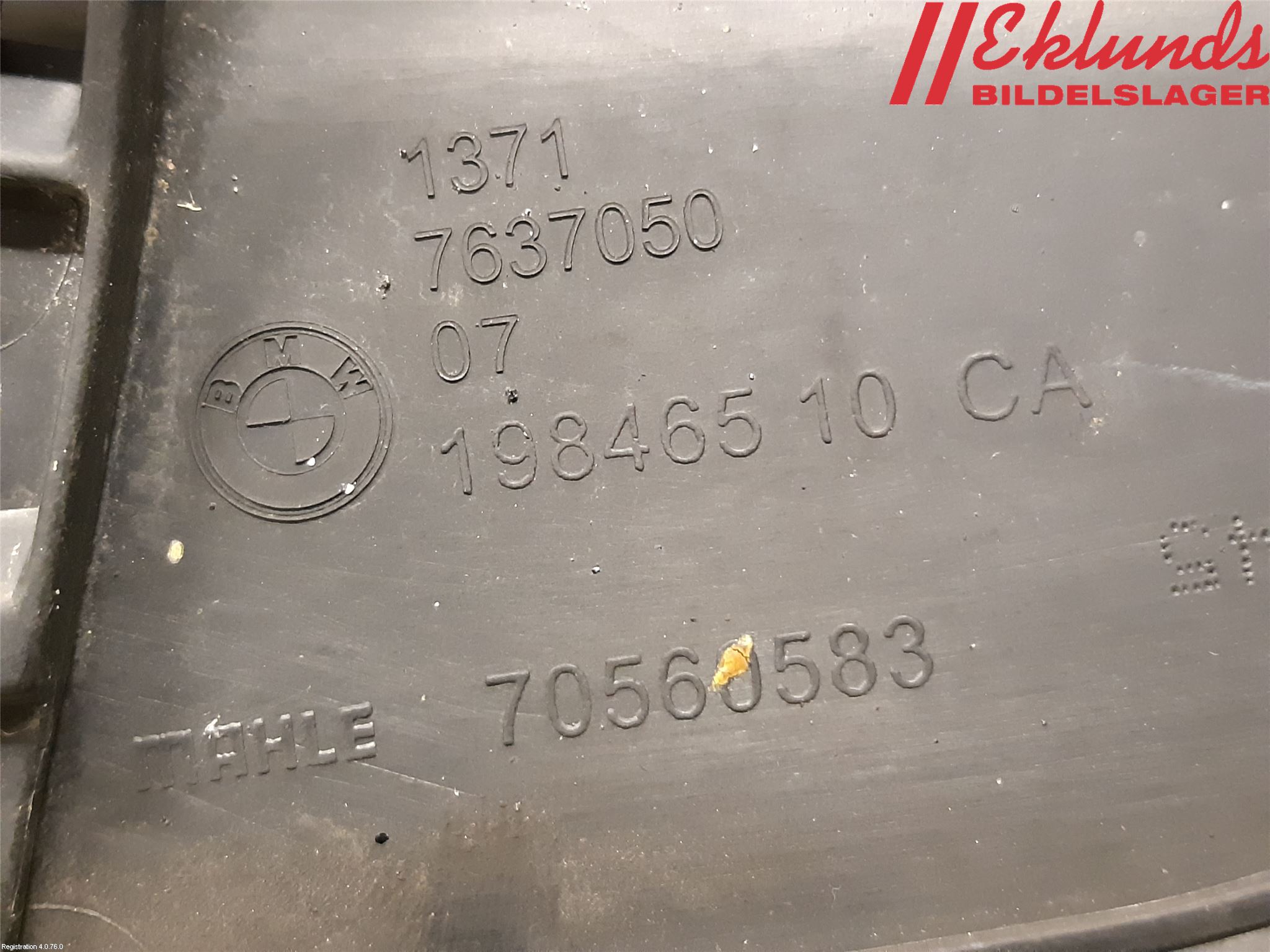 BMW X6 F16 14-19 Deflektor Plåt-Plast Kylning