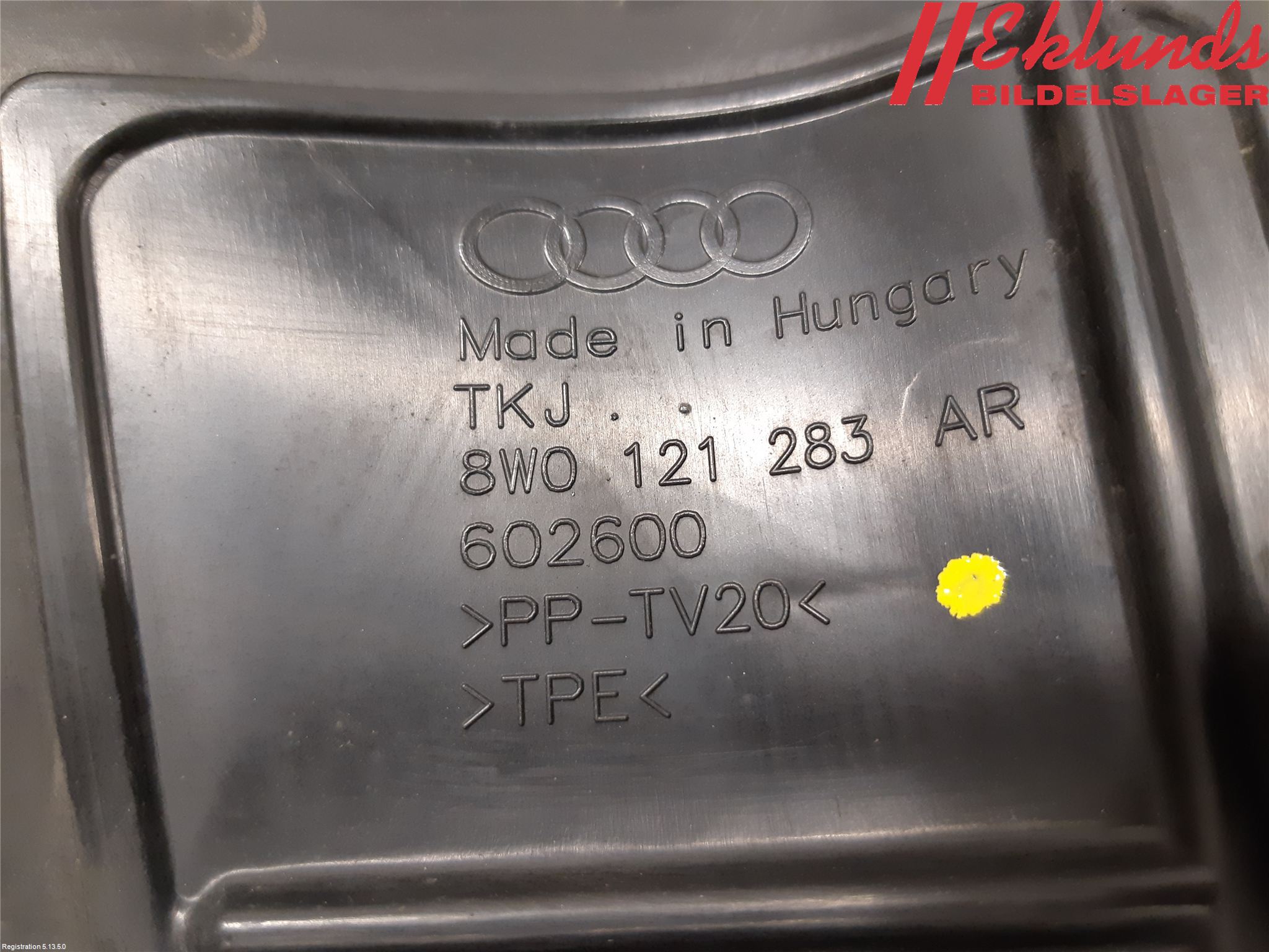 Audi A4/S4 B9 16-19 Deflektor Plåt-Plast Kylning