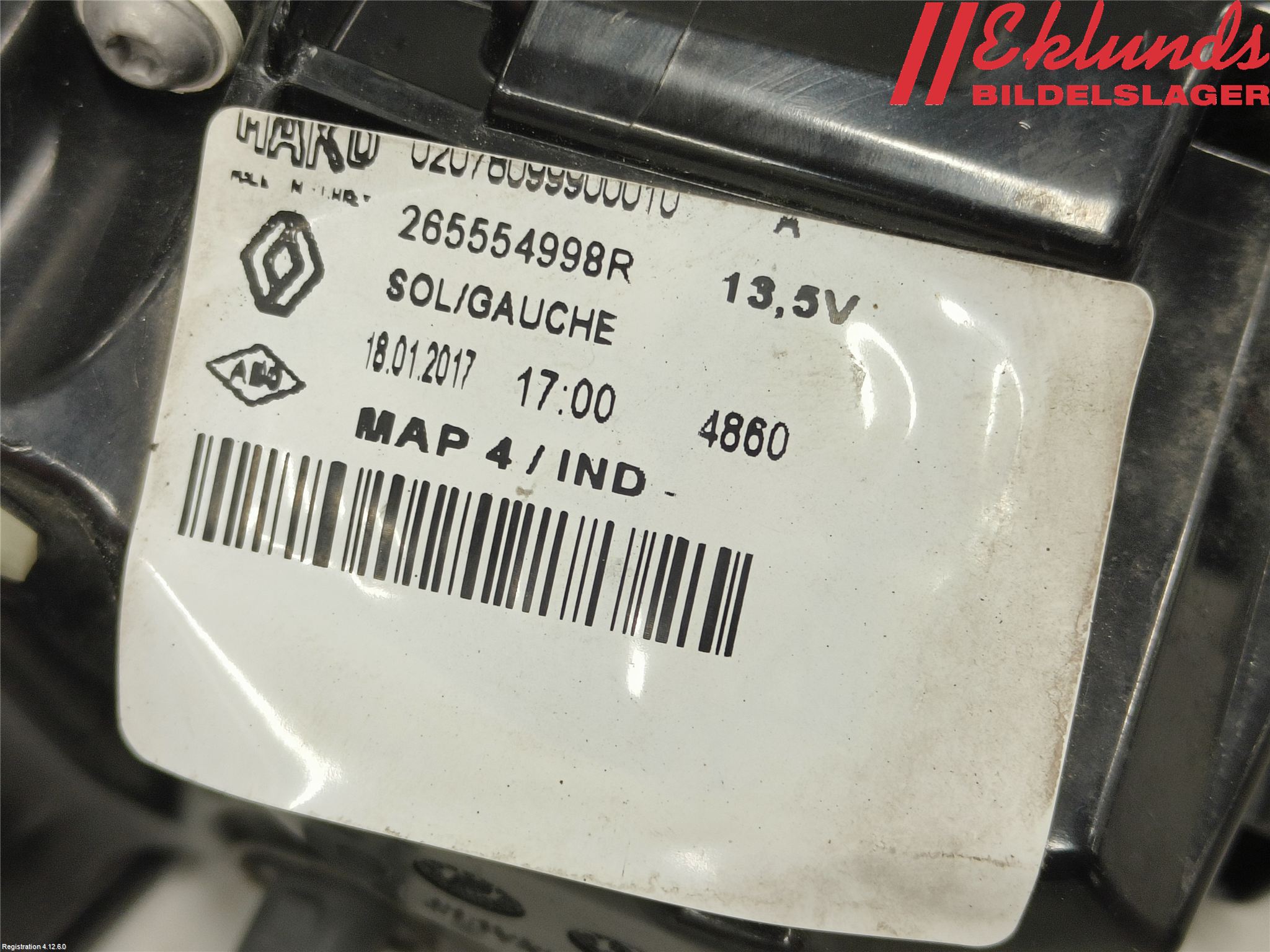 Renault CLIO IV 16-19 Bakljus Vänster