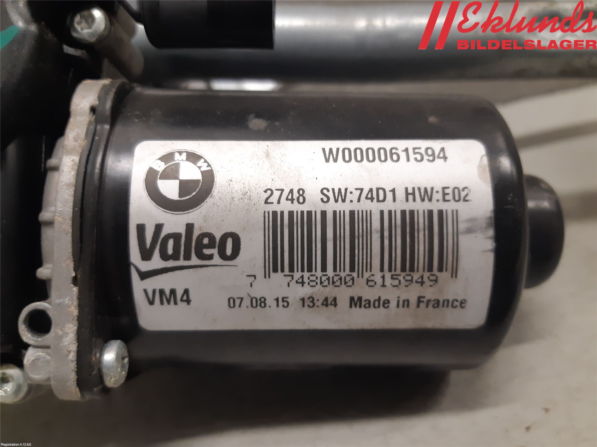 BMW 7 G11/G12 15-22 Torkarmotor Vindruta