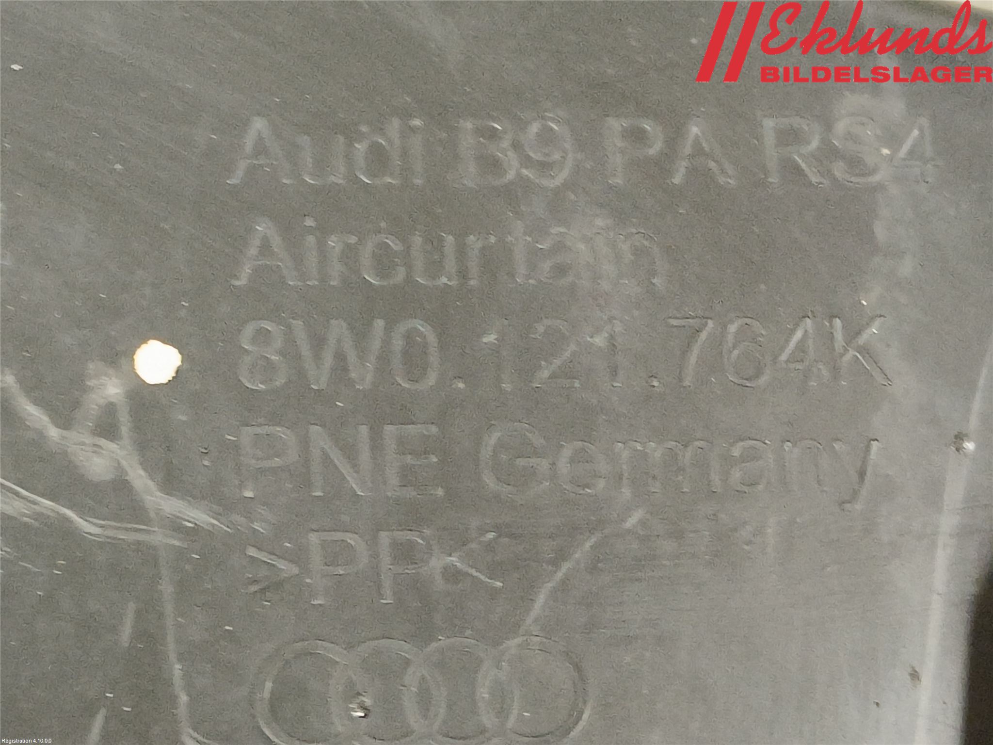 Audi A4/S4 B9 20- Deflektor Plåt-Plast Kylning