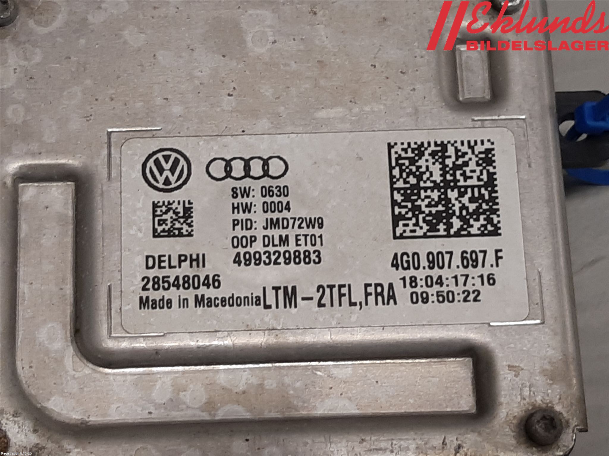 Volkswagen VW PASSAT 15-19 Styrenhet Strålkastare