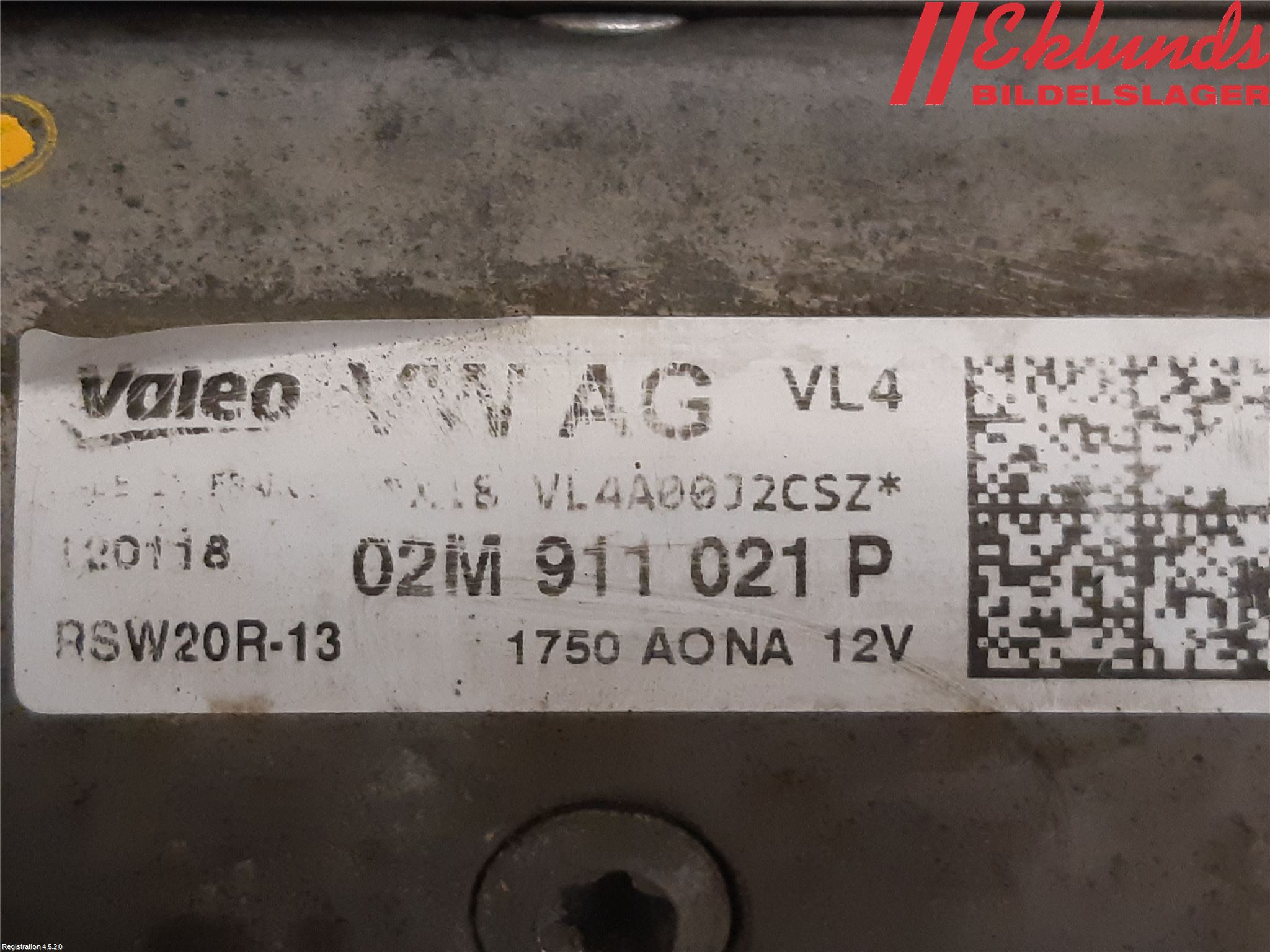 Volkswagen VW CRAFTER II / E-CRAFTER 17- Startmotor Diesel