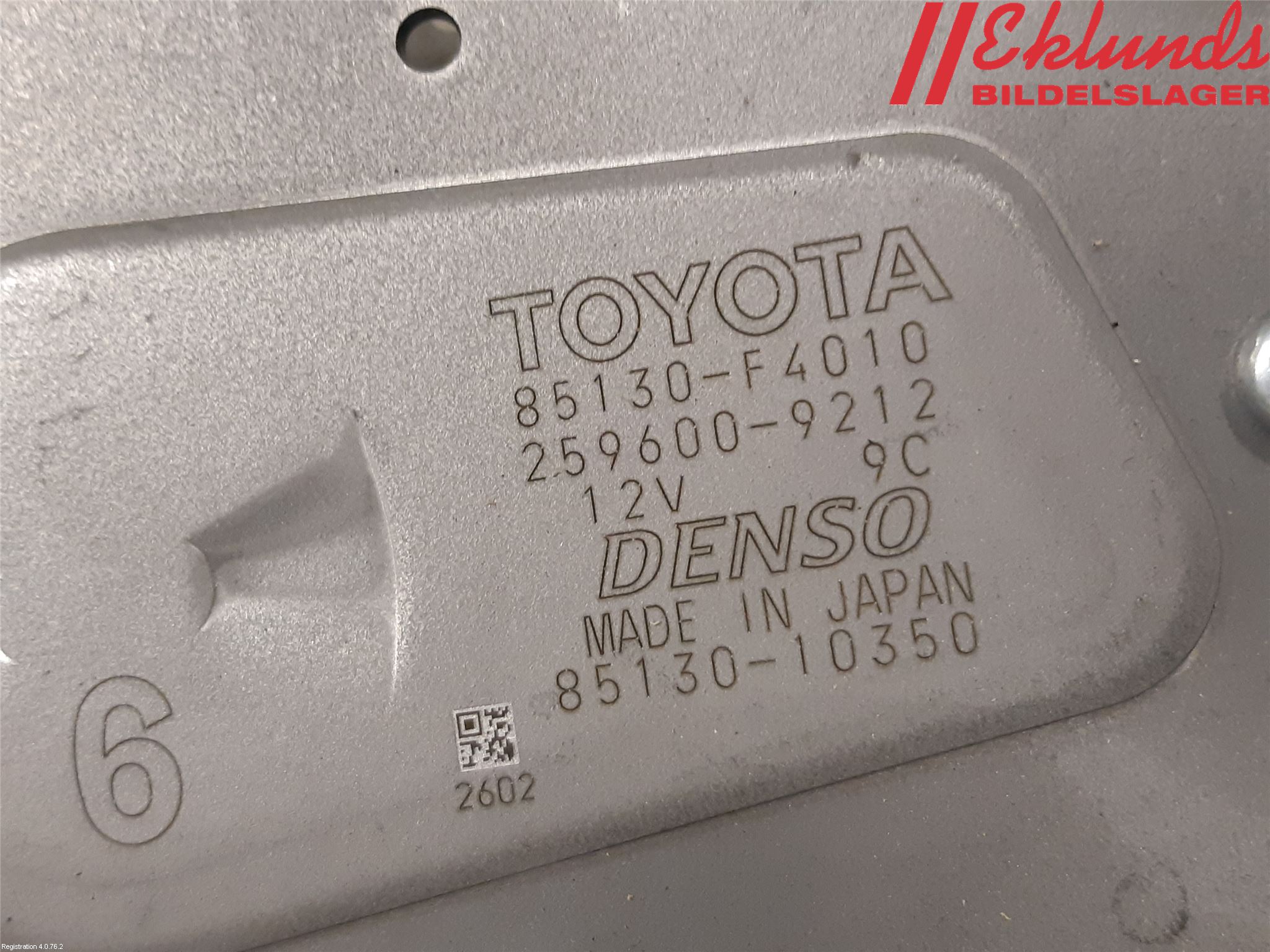 Toyota C-HR 16-23 Torkarmotor Baklucka