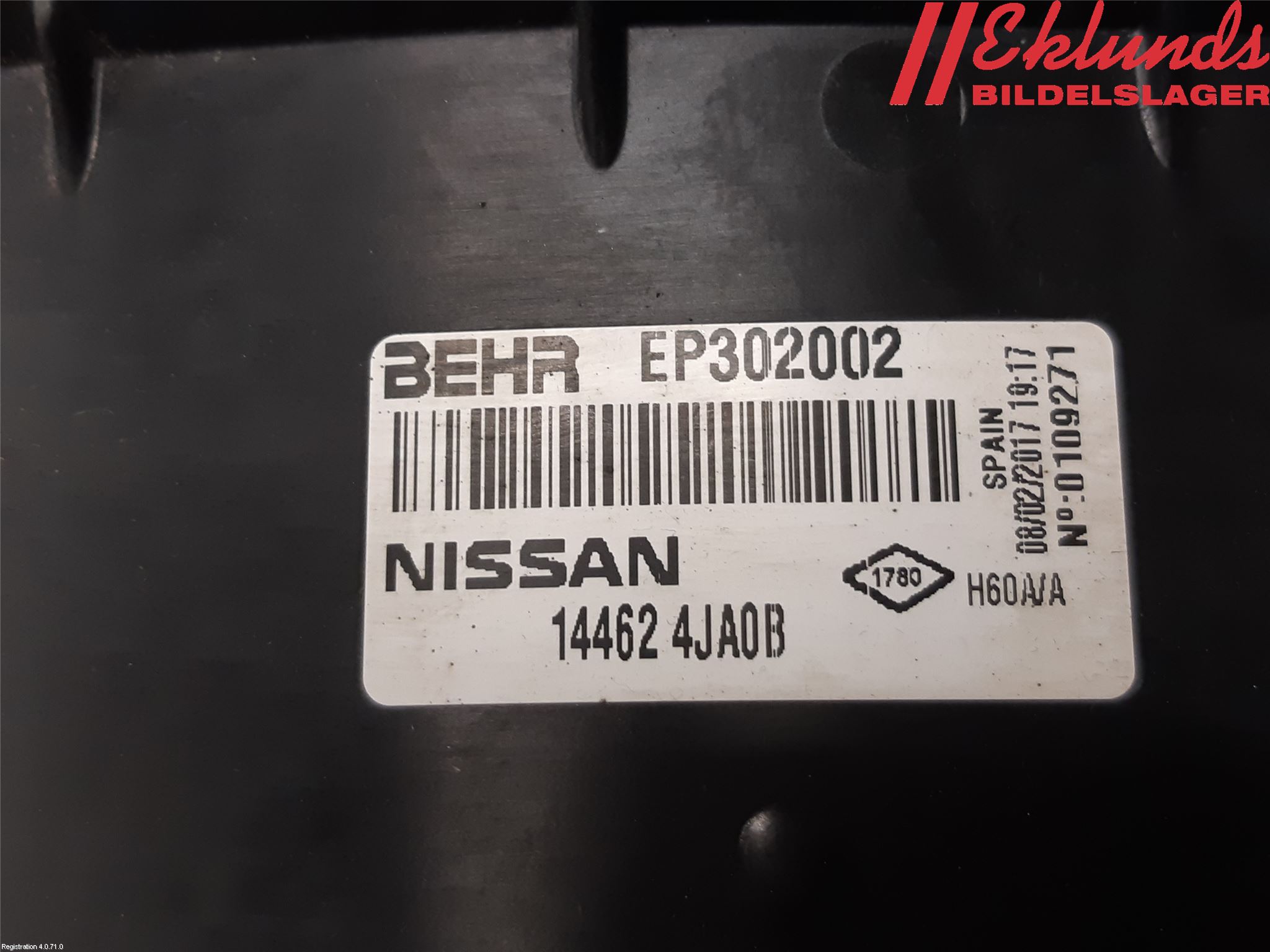 Nissan NAVARA, TREK-1 17-21 Deflektor Plåt-Plast Kylning