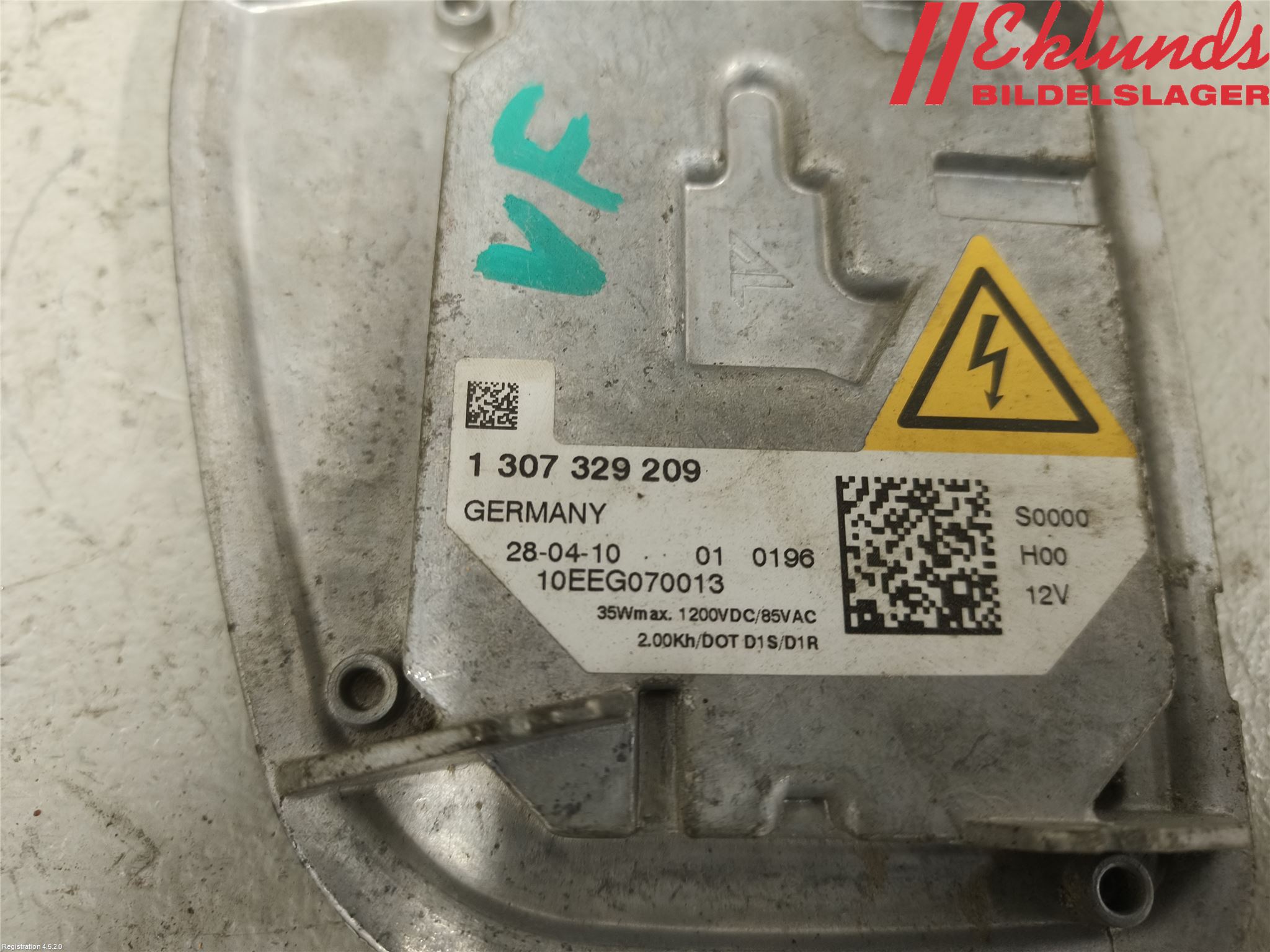 Volvo V50 08-12 Styrenhet Strålkastare