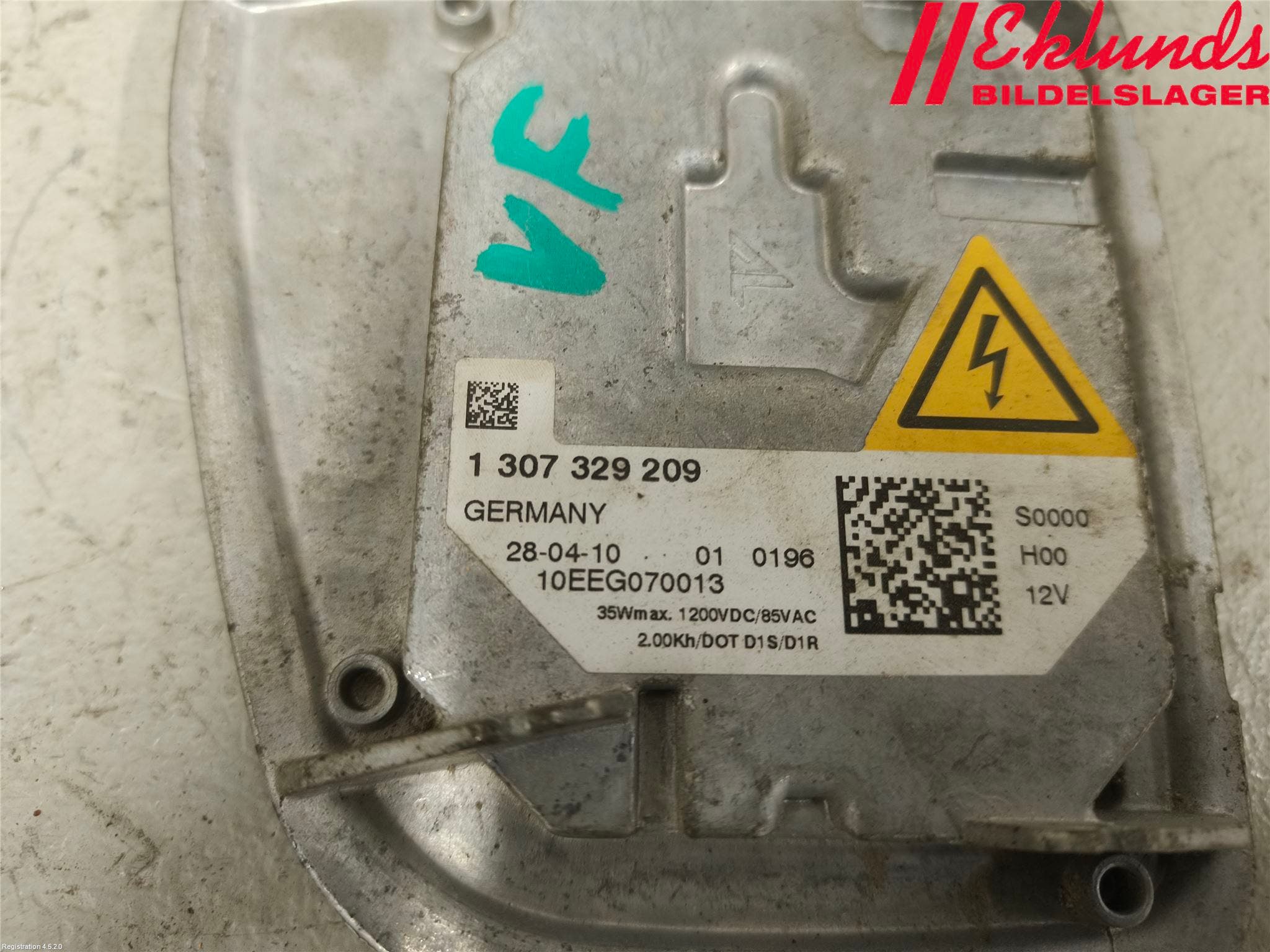 Volvo V50 08-12 Styrenhet Strålkastare