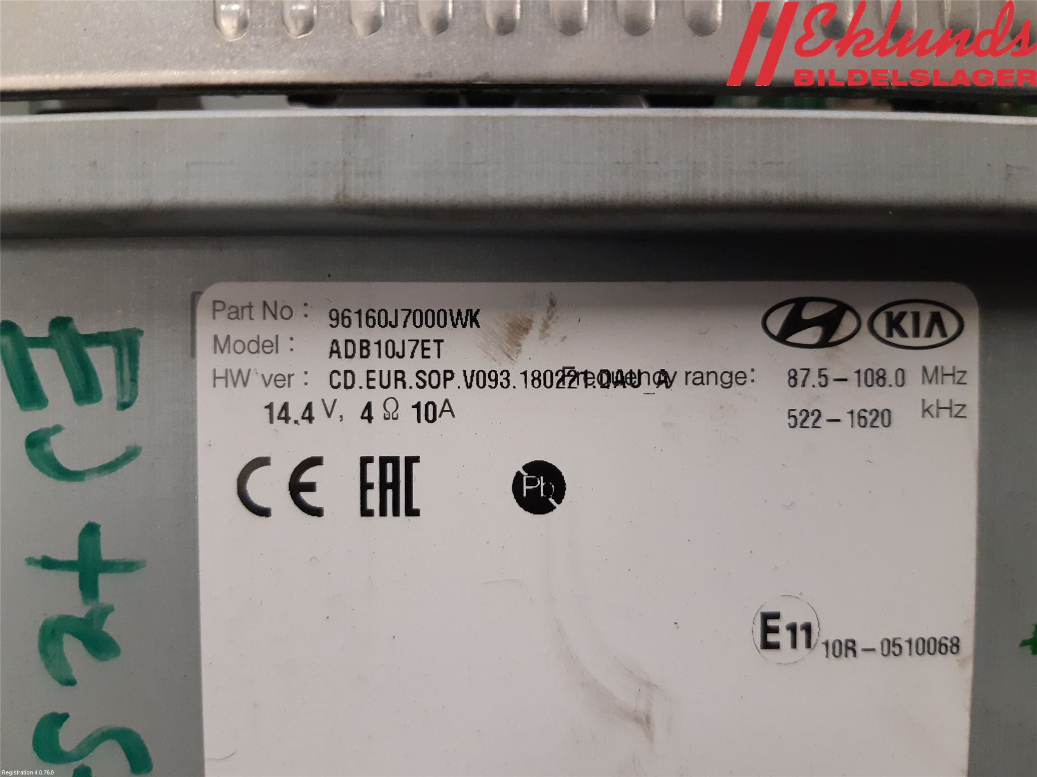 Kia CEED/CEED SW 19- Cd Radio - Multimediapanel