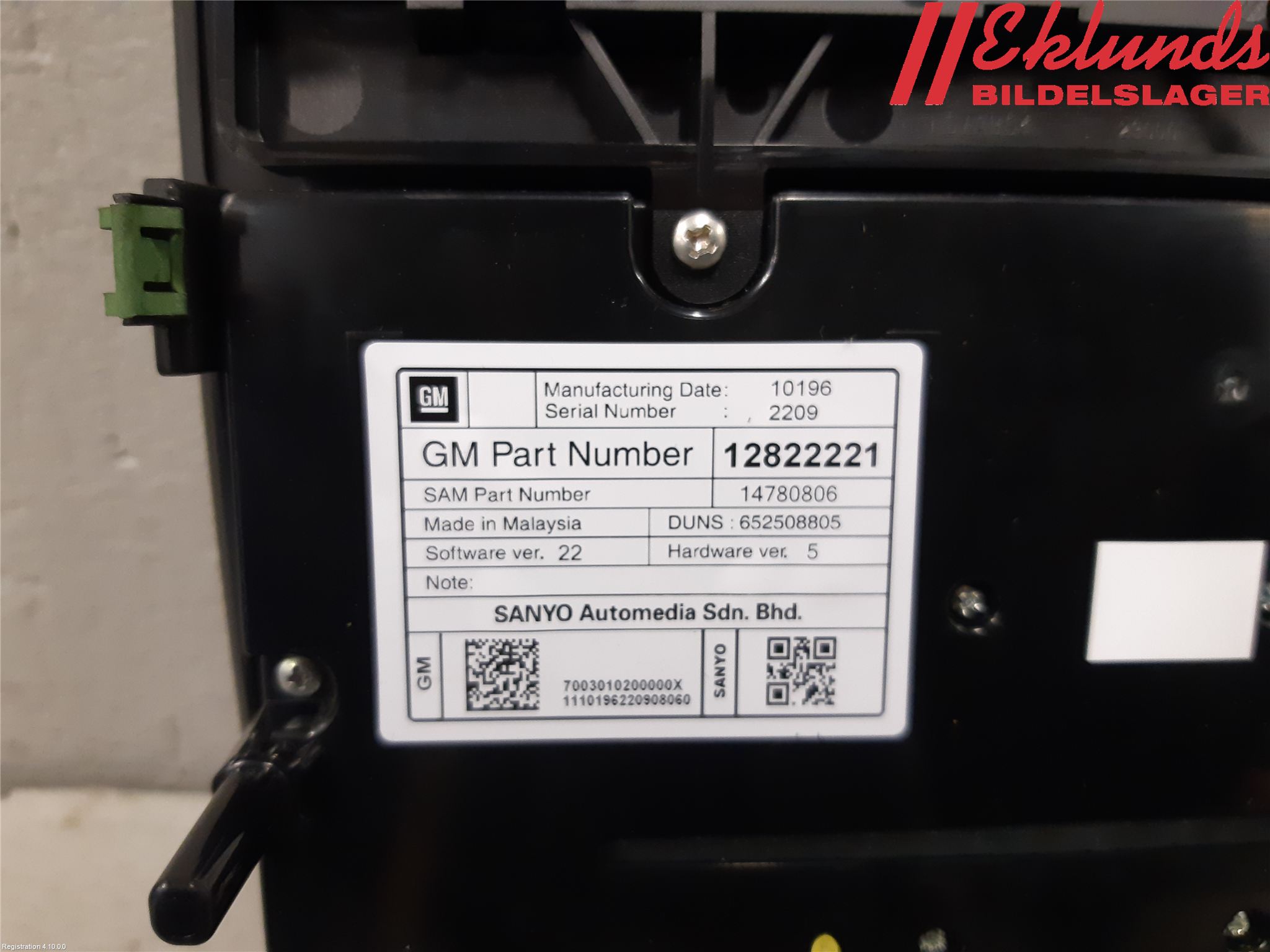 Saab 9-5 10-12 Cd Radio - Multimediapanel