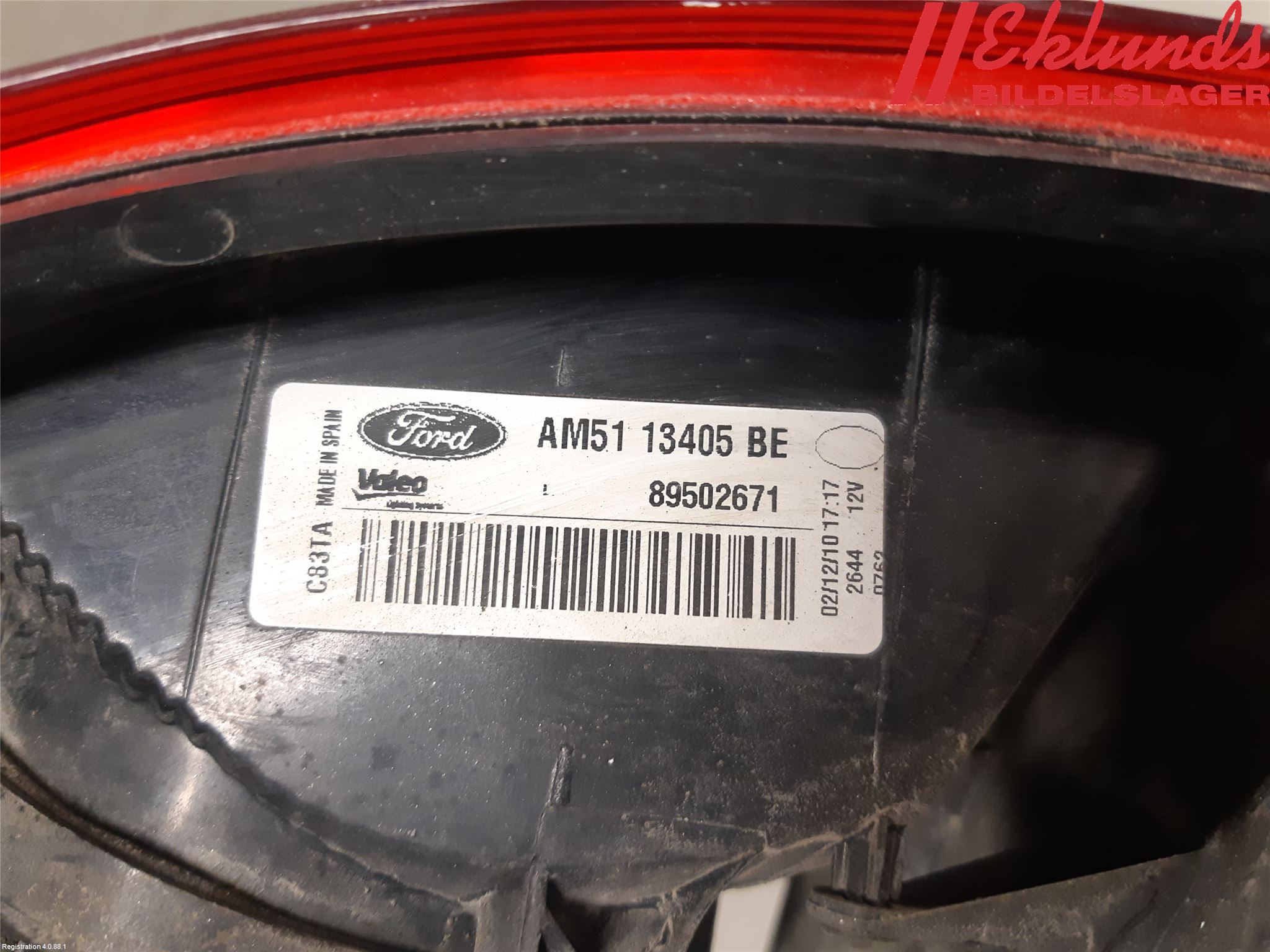 Ford C-MAX II  11-14 Bakljus Vänster