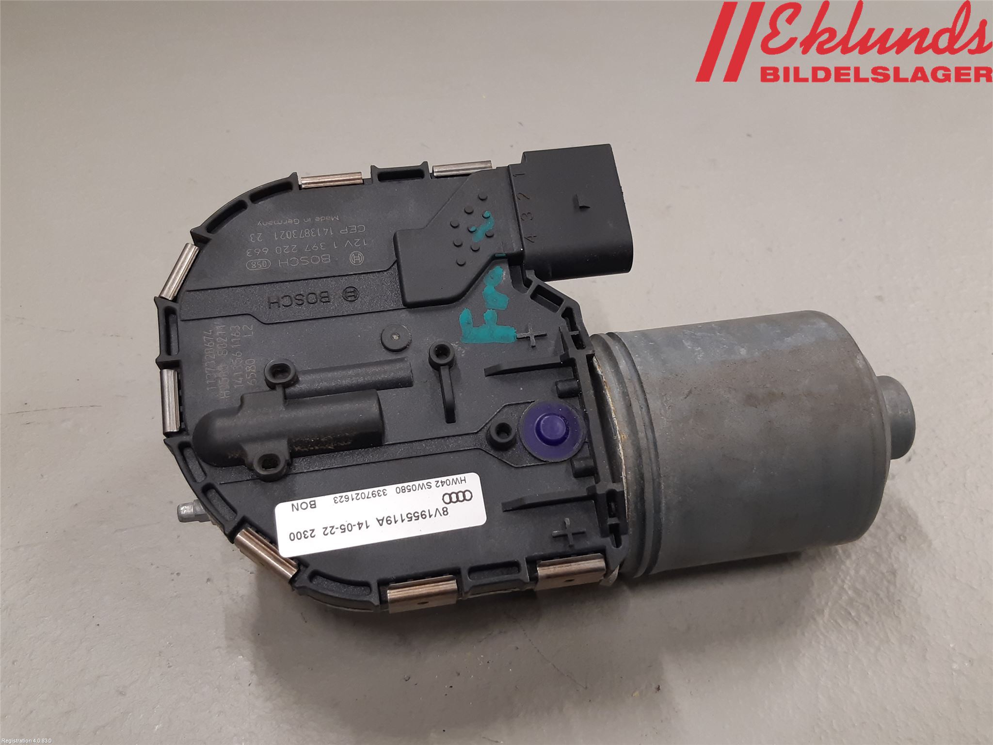 Audi A3/S3 8V 13-20 Torkarmotor Vindruta